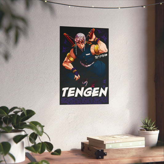 Tengen Uzui Sound Hashira Anime Poster | Anime-Inspired Wall Art | Flashy Manga Decor