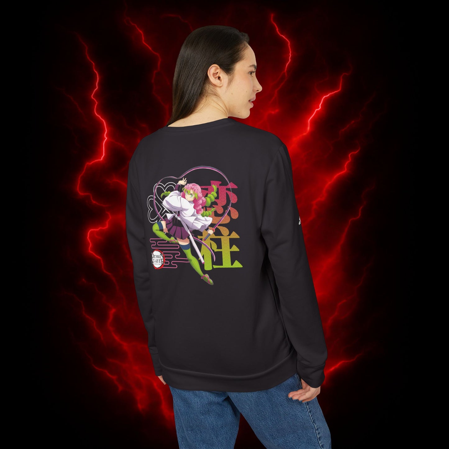 Mitsuri Love Breathing Adidas Unisex Fleece Crewneck Sweatshirt
