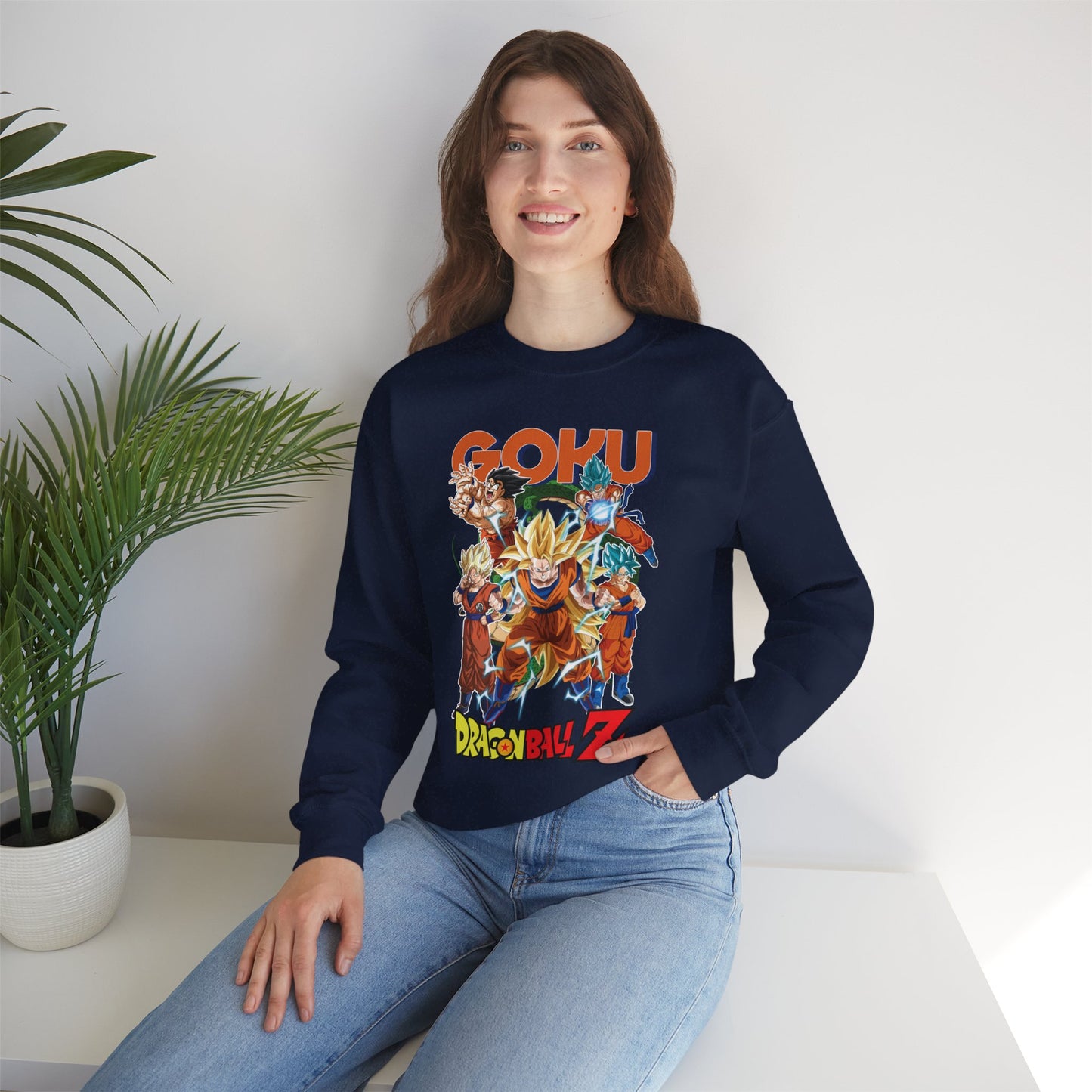Goku “Legacy of Power” Unisex Heavy Crewneck | Dragon Ball Z Streetwear Sweatshirt