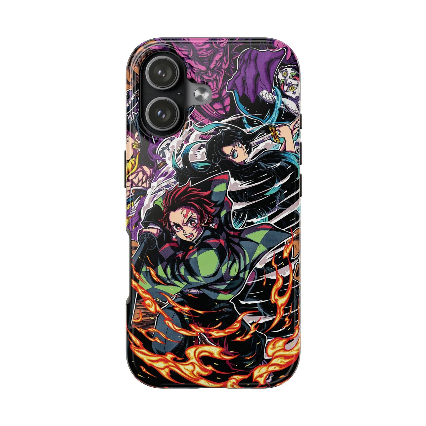 Tanjiro & Muichiro Vs Hantengu Double Layered Phone Case | Demon Slayer-Inspired Anime Case