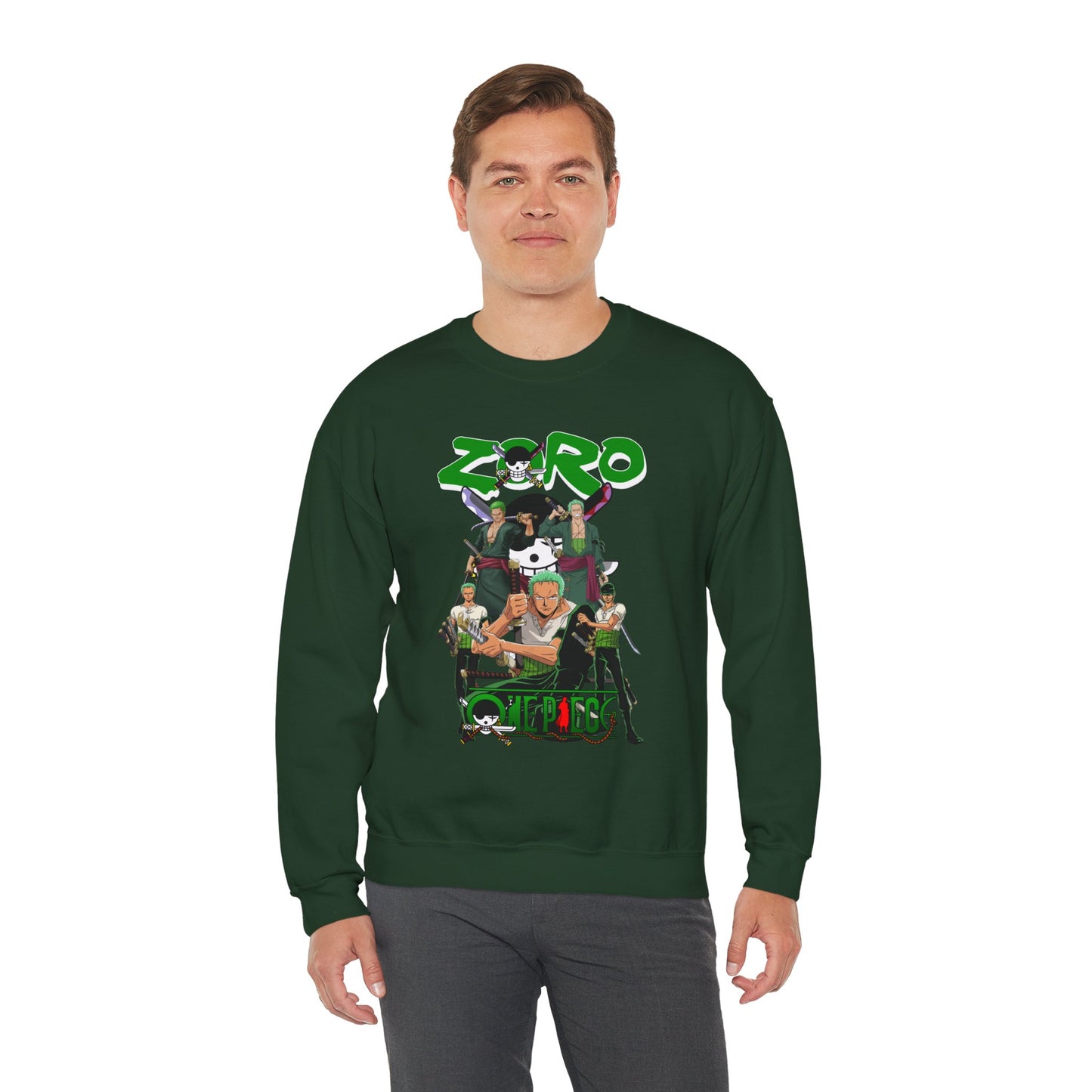 Zoro “King of Swords” Unisex Heavy Crewneck | One Piece Streetwear Sweatshirt