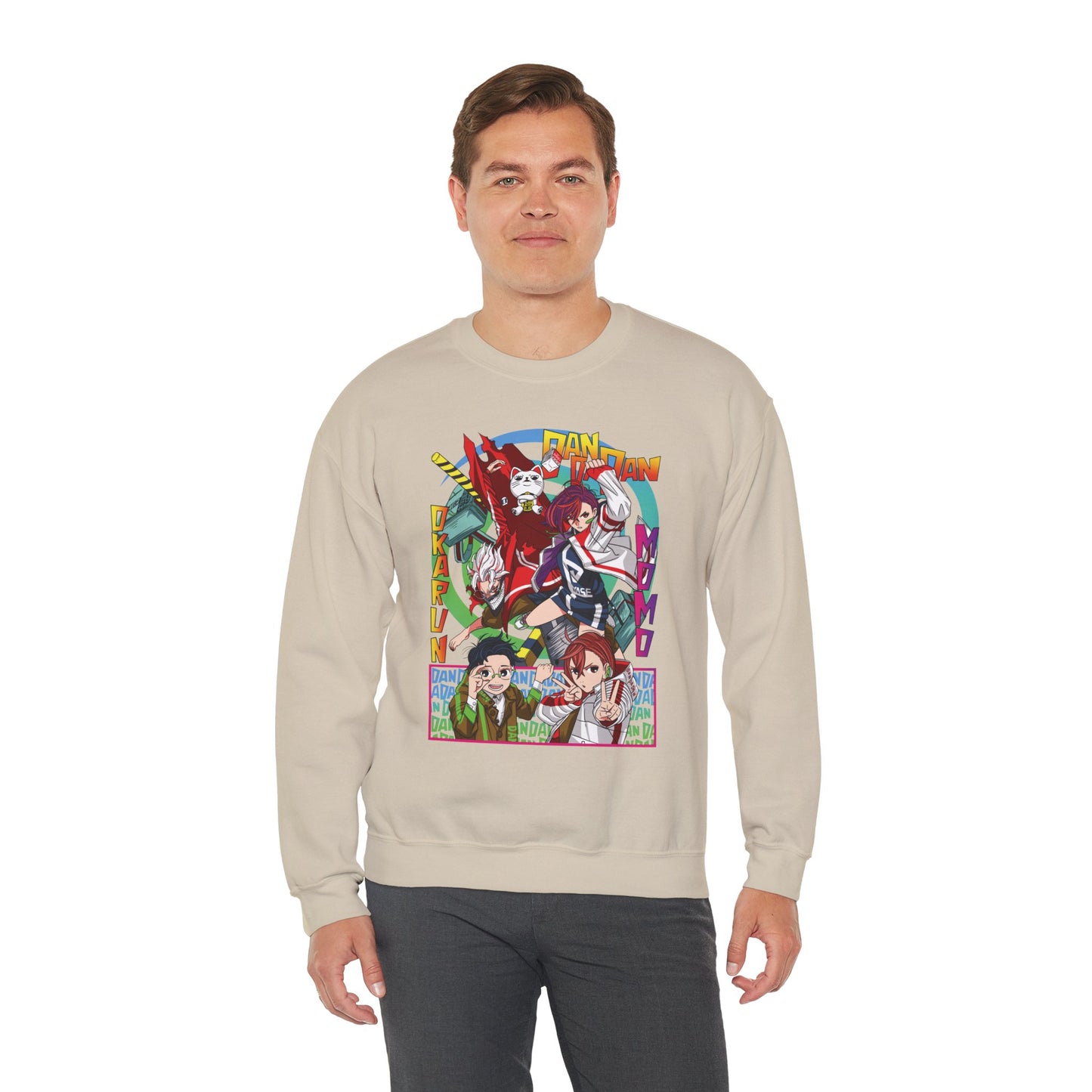 Okarun x Momo Unisex Heavy Crewneck | Dandadan Anime Streetwear Sweatshirt