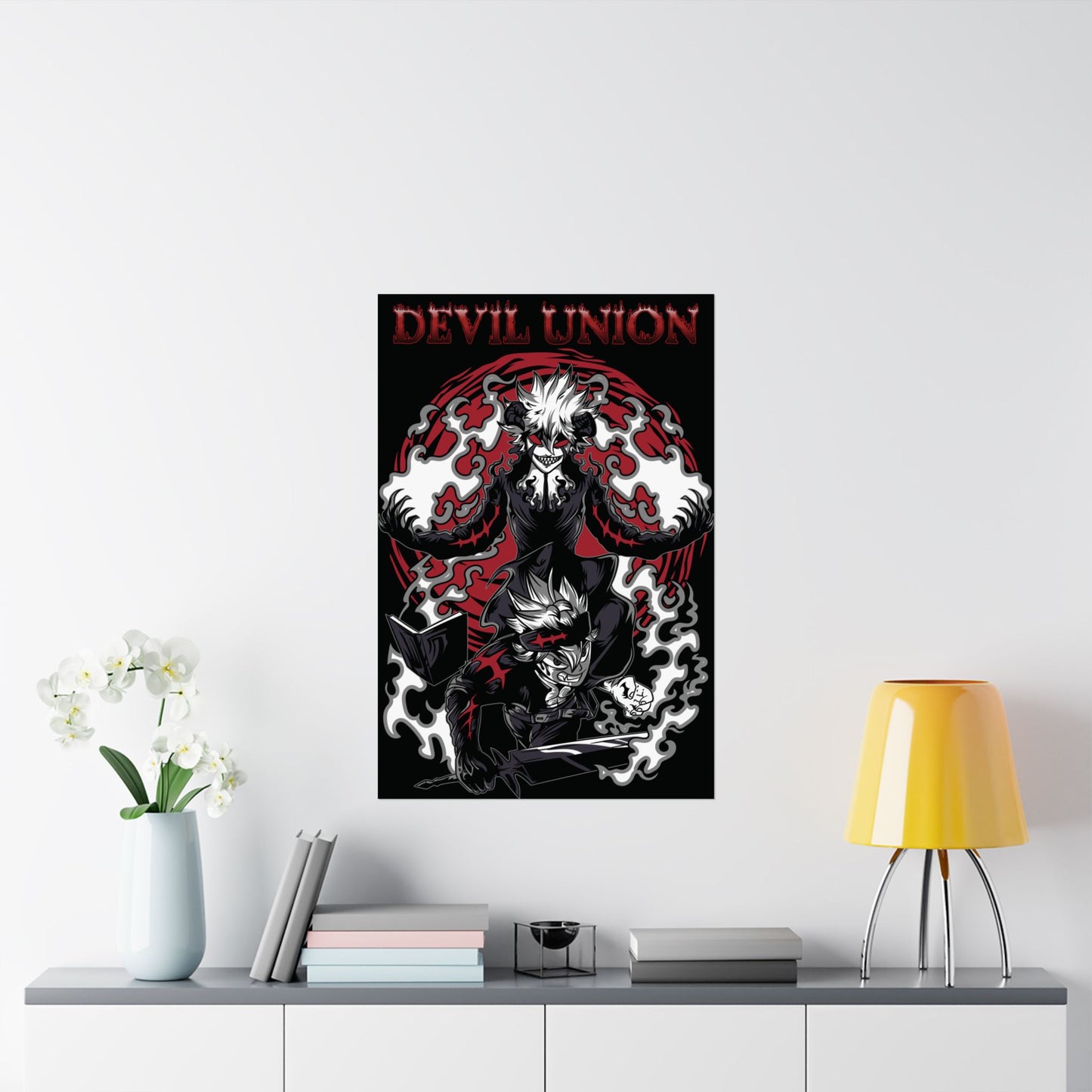 Asta & Liebe Devil Union Matte Vertical Poster | Black Clover Anime Wall Art