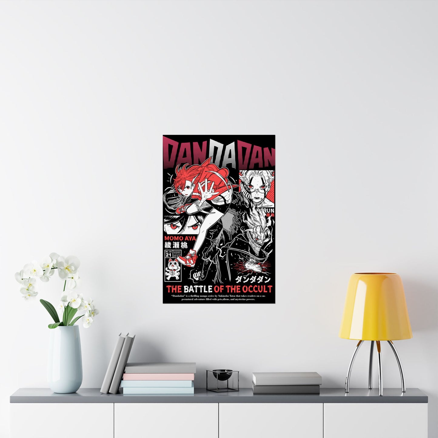 Momo Ayase “Battle Of The Occult” Matte Vertical Poster | Dandadan Anime Wall Art