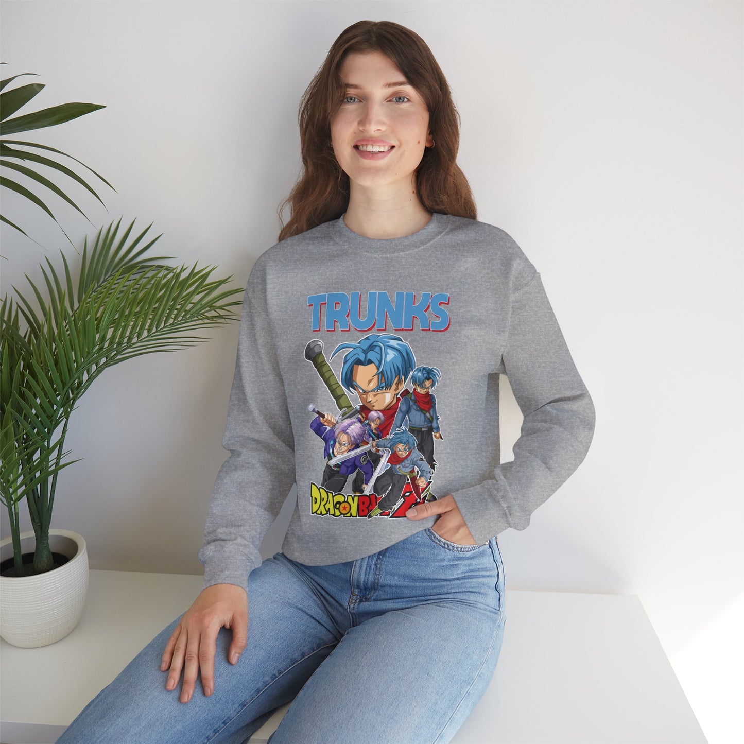 Trunks “Time Warrior” Unisex Heavy Crewneck | Dragon Ball Z Streetwear Sweatshirt