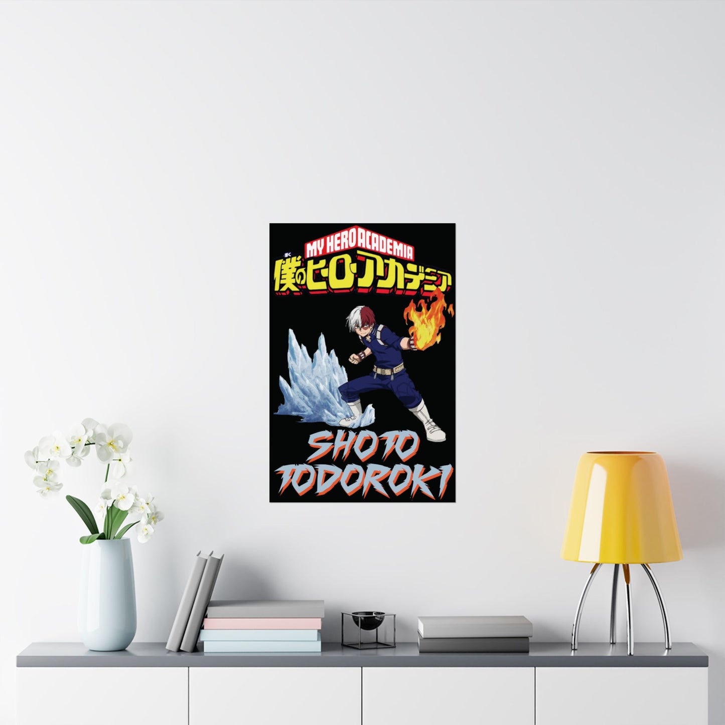 Shoto Todoroki Vertical Matte Poster | My Hero Academia Anime Wall Art