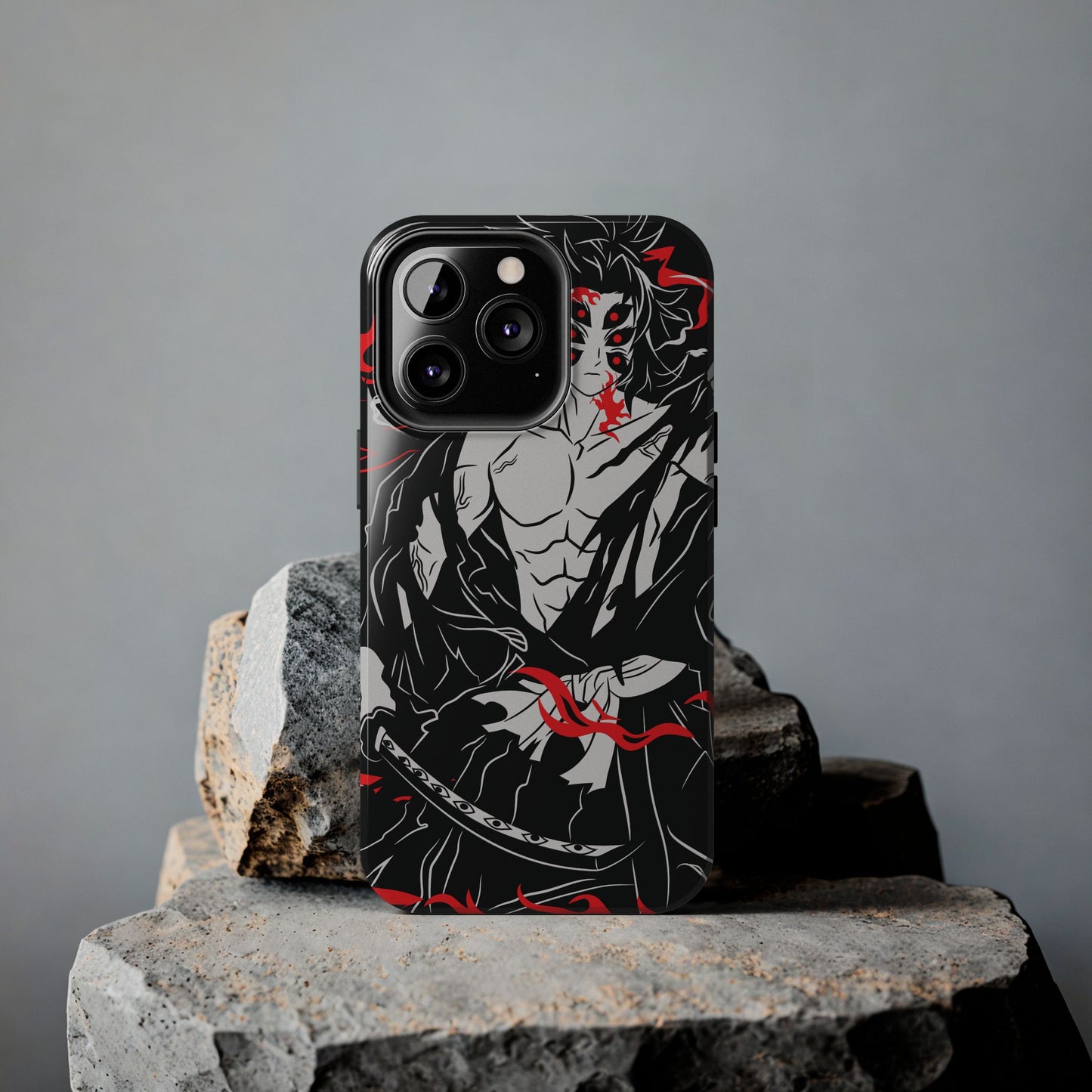 Kokushibo Crimson Aura Phone Case | Upper Moon One Demon Slayer Anime Case