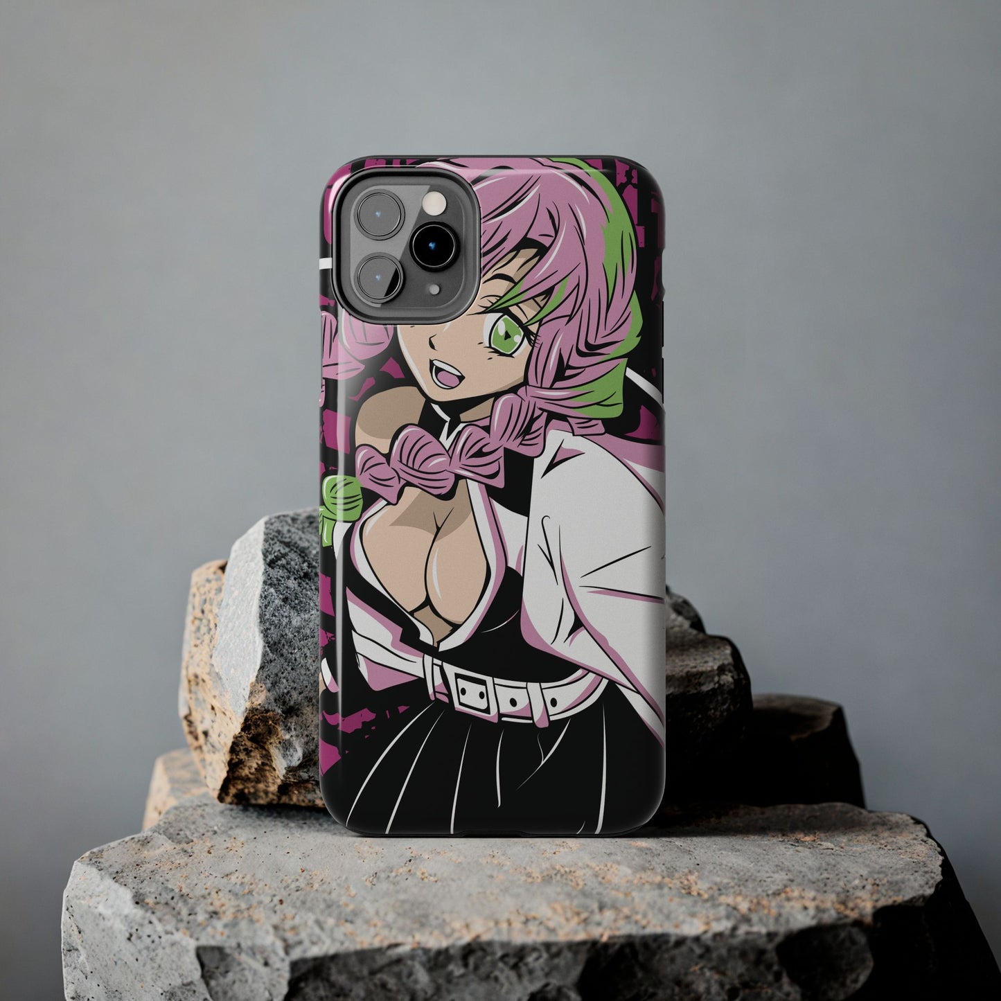 Love Hashira Mitsuri Kanroji Double Layered Phone Case | Demon Slayer-Inspired Anime Case