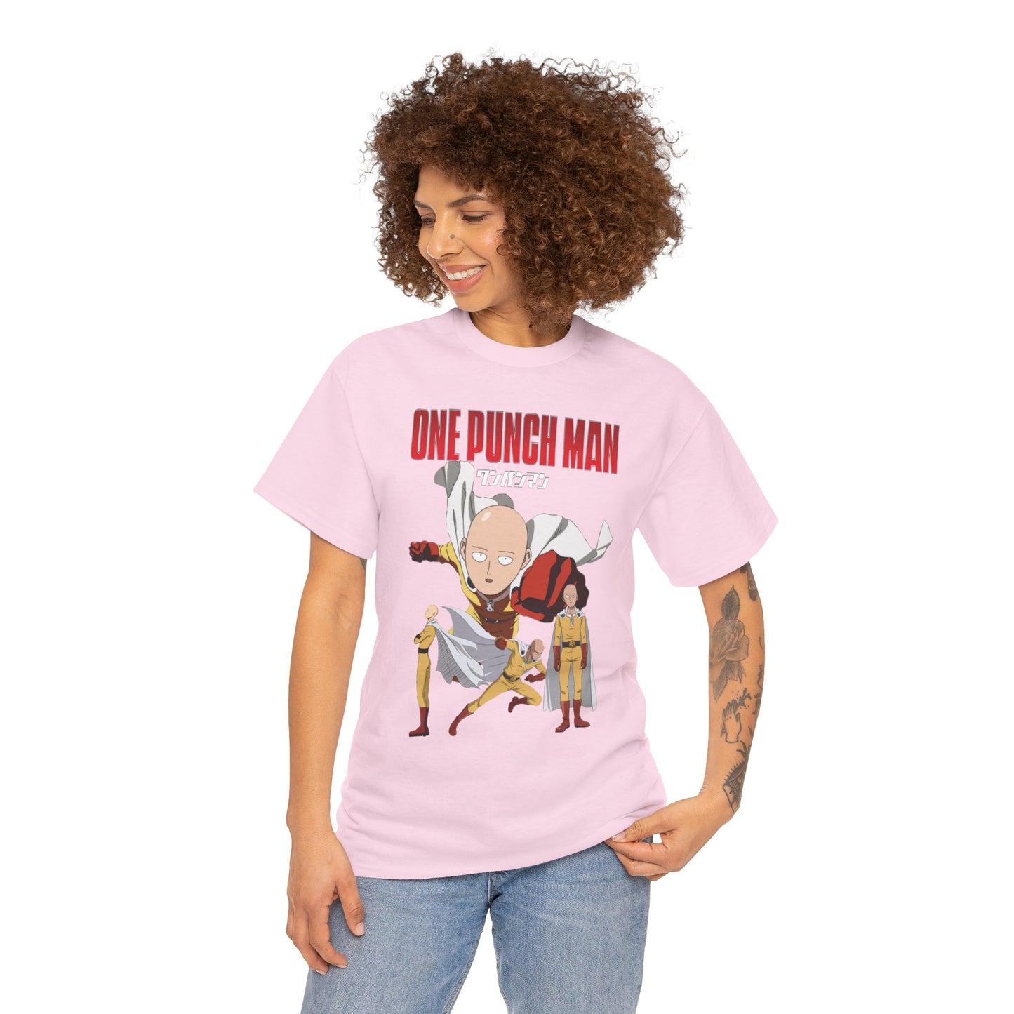 Saitama Unisex Heavy Cotton T-Shirt | One Punch Man Anime Graphic Tee