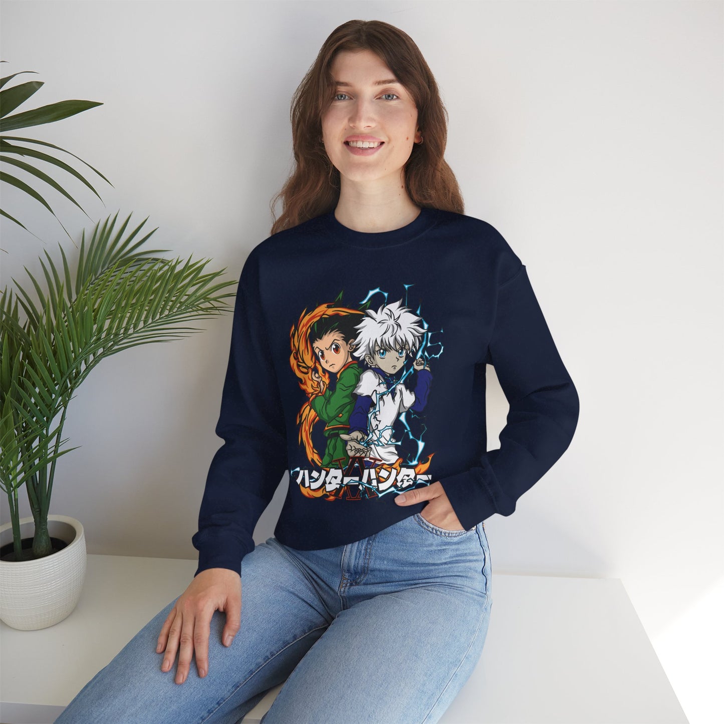 Gon & Killua Duo Unisex Heavy Blend Crewneck Sweatshirt
