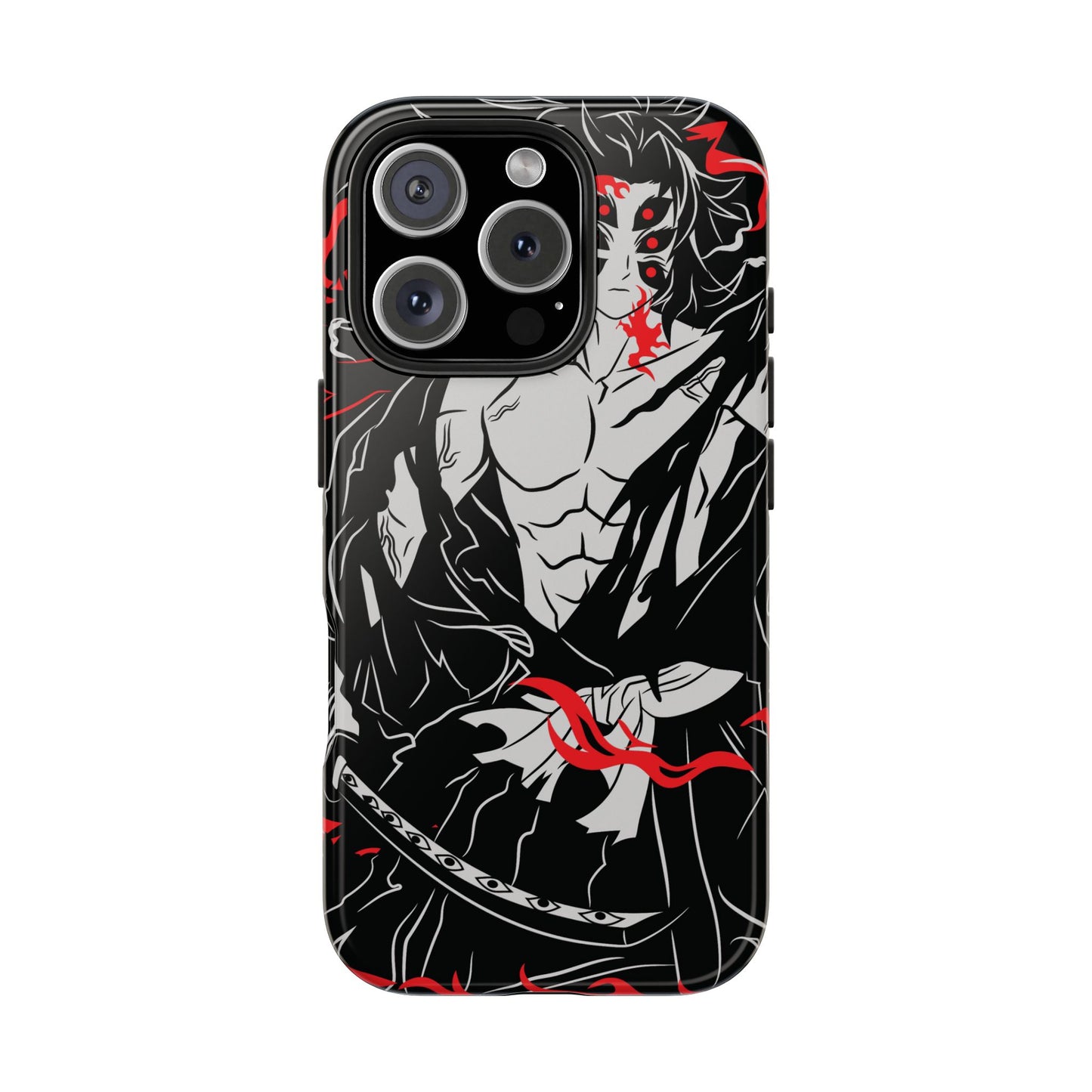 Kokushibo Crimson Aura Phone Case | Upper Moon One Demon Slayer Anime Case