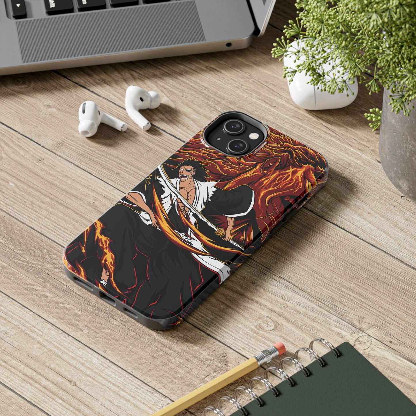 Genryūsai Yamamoto Flame Bankai Double Layered Phone Case | Bleach-Inspired Protective Anime Case