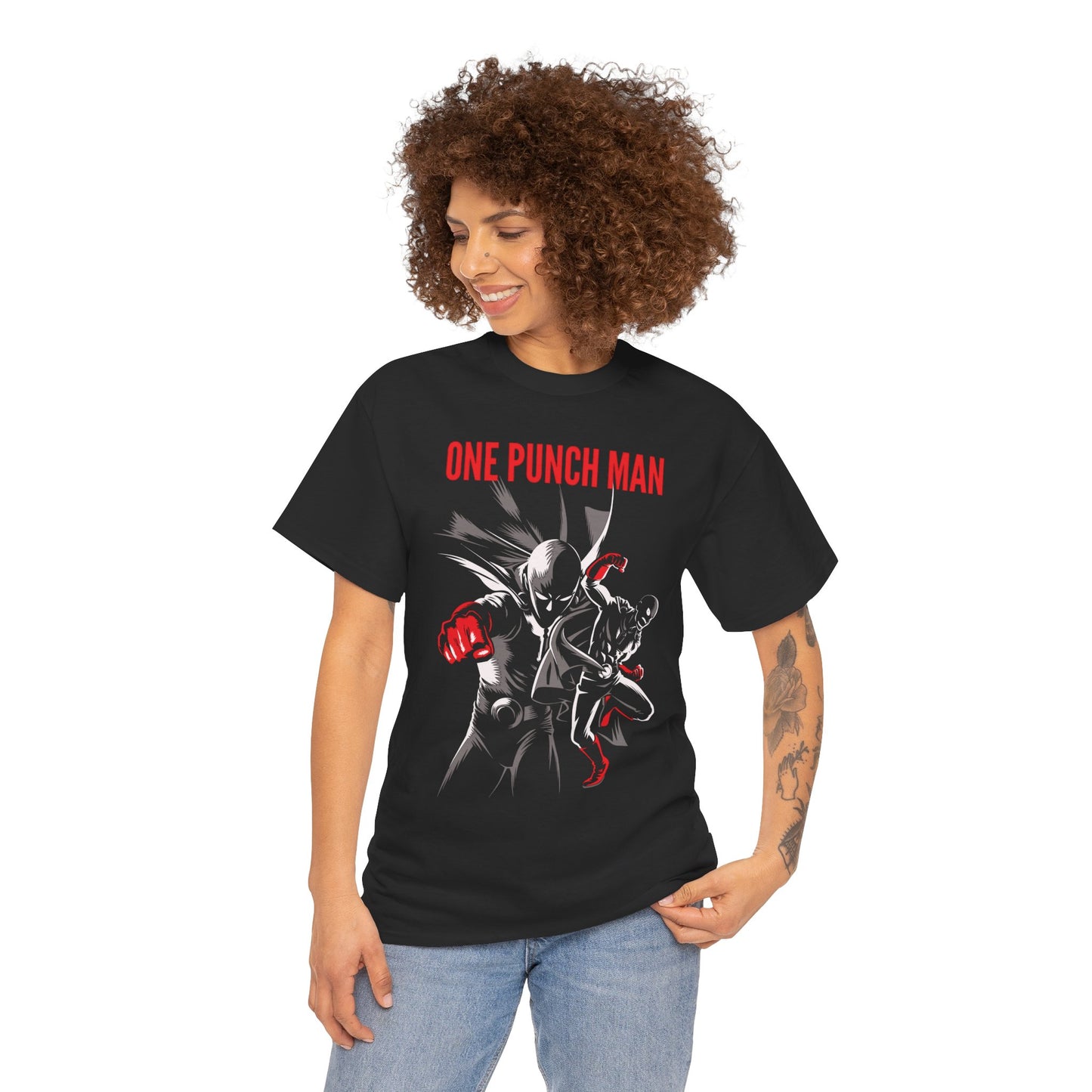 Saitama Serious Punch Unisex Heavy Cotton T-Shirt | One Punch Man Anime Tee