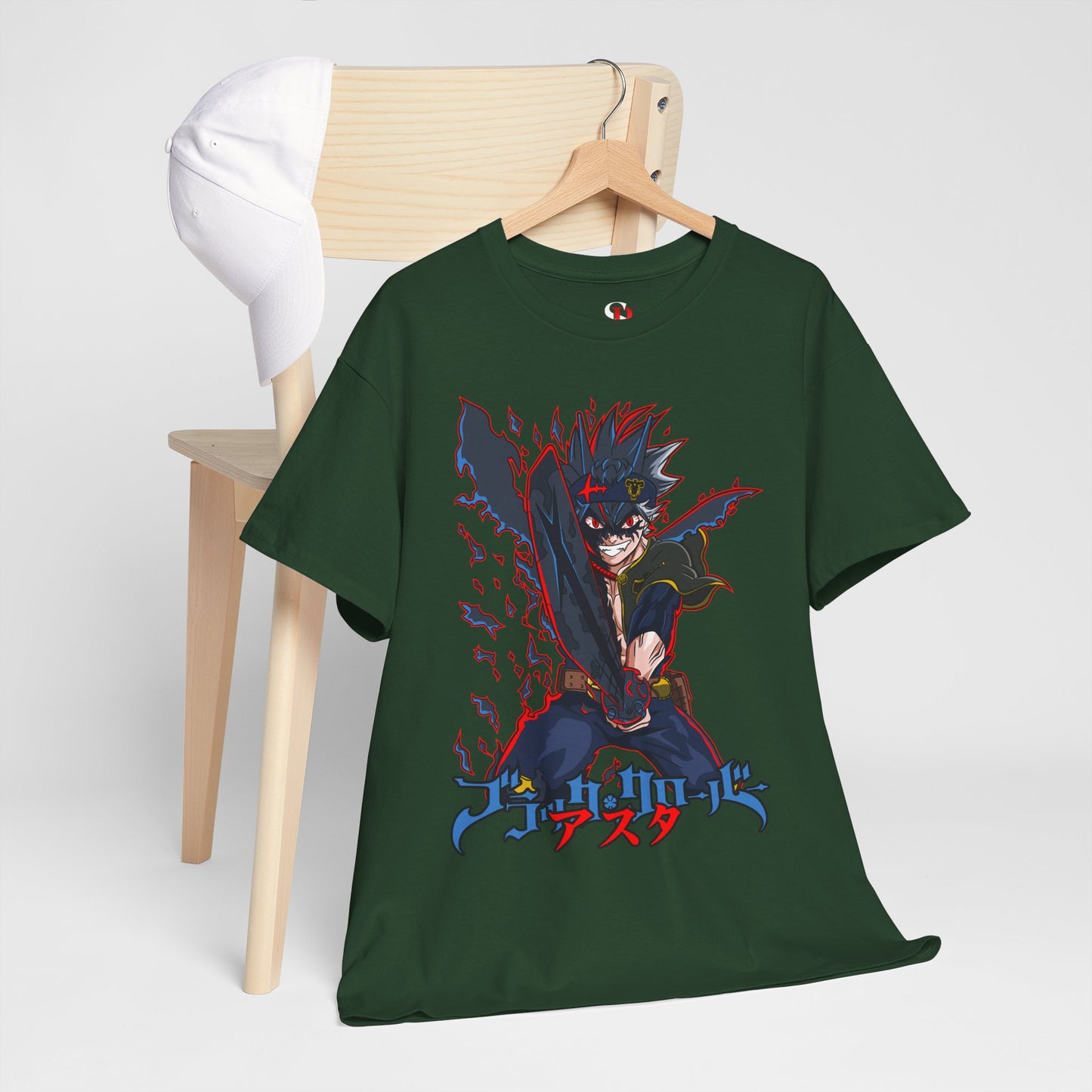 Black Asta Unisex Heavy Cotton T-Shirt | Black Clover Anime Streetwear Tee
