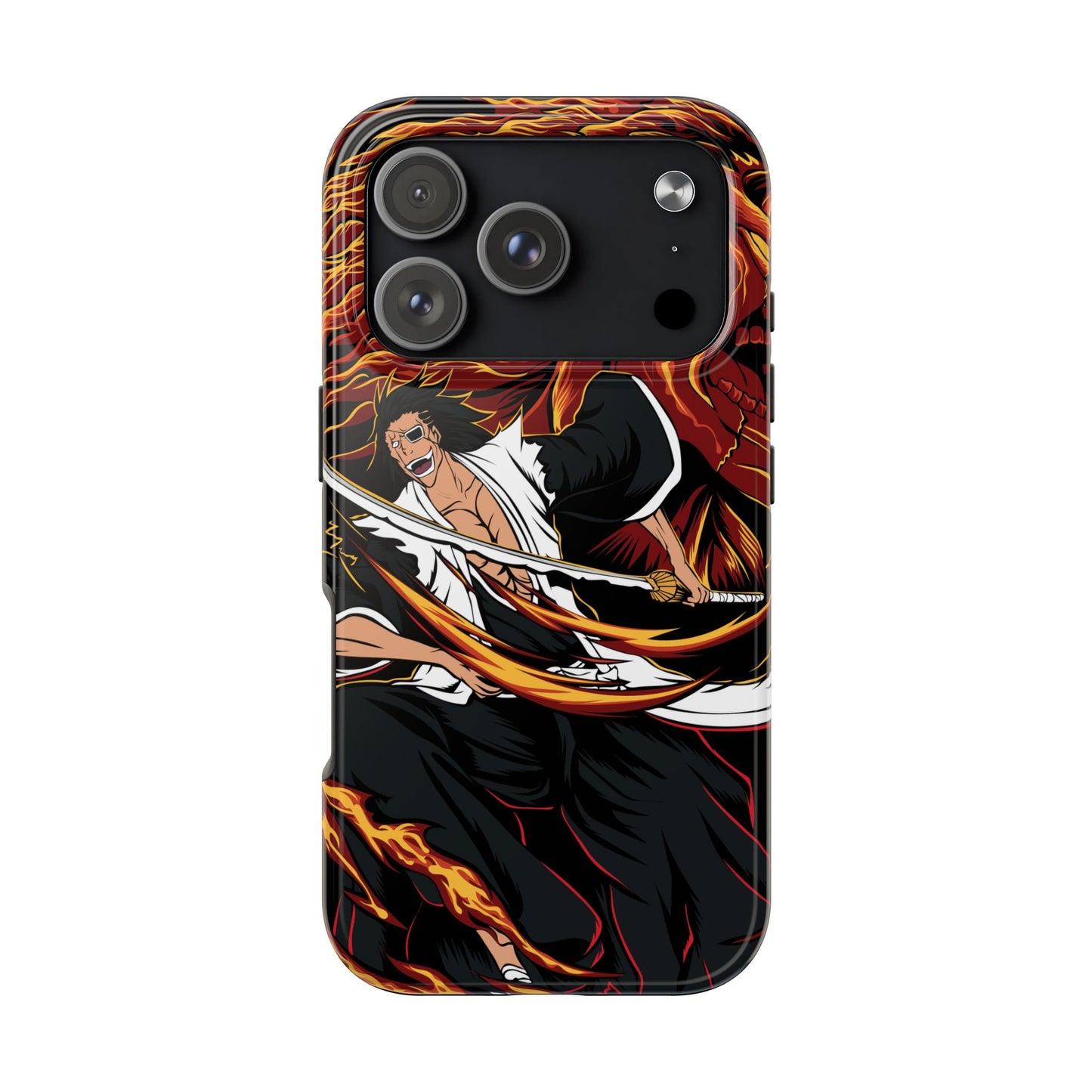 Genryūsai Yamamoto Flame Bankai Double Layered Phone Case | Bleach-Inspired Protective Anime Case