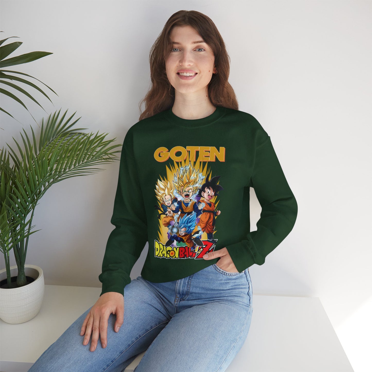 Goten “Next Gen Saiyan” Unisex Heavy Crewneck | Dragon Ball Z Streetwear Sweatshirt