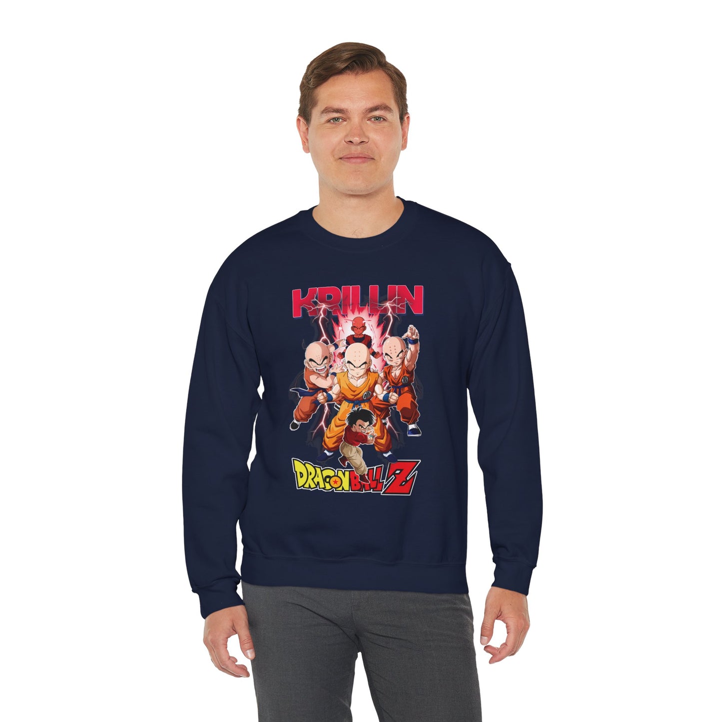 Krillin “Earth’s Strongest” Unisex Heavy Crewneck | Dragon Ball Z Streetwear Sweatshirt