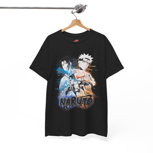 Naruto vs Sasuke Unisex T-Shirt | Anime-Inspired Streetwear Graphic Tee | Team 7 Rivalry Graphic Shirt | Otaku Manga Tee