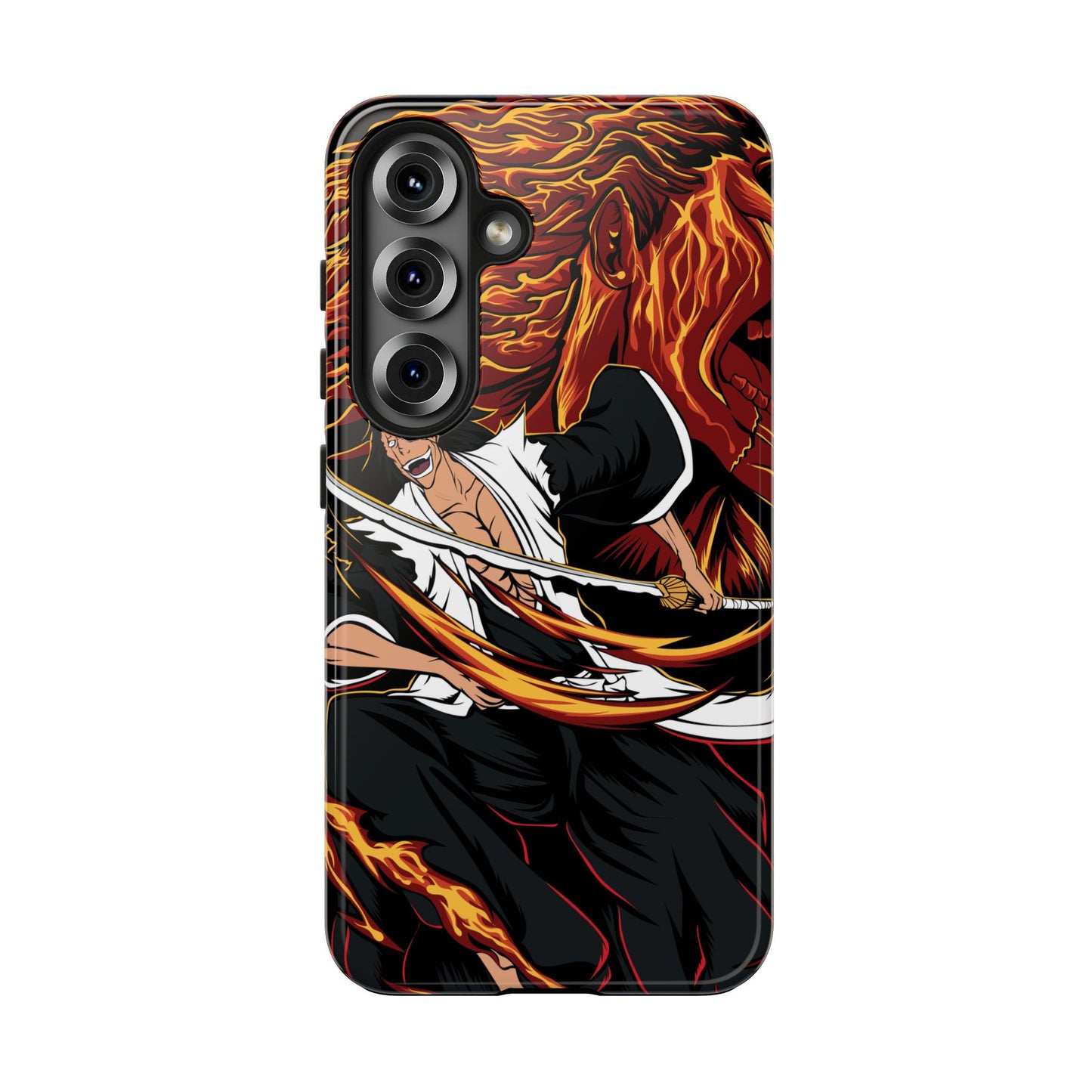 Genryūsai Yamamoto Flame Bankai Double Layered Phone Case | Bleach-Inspired Protective Anime Case