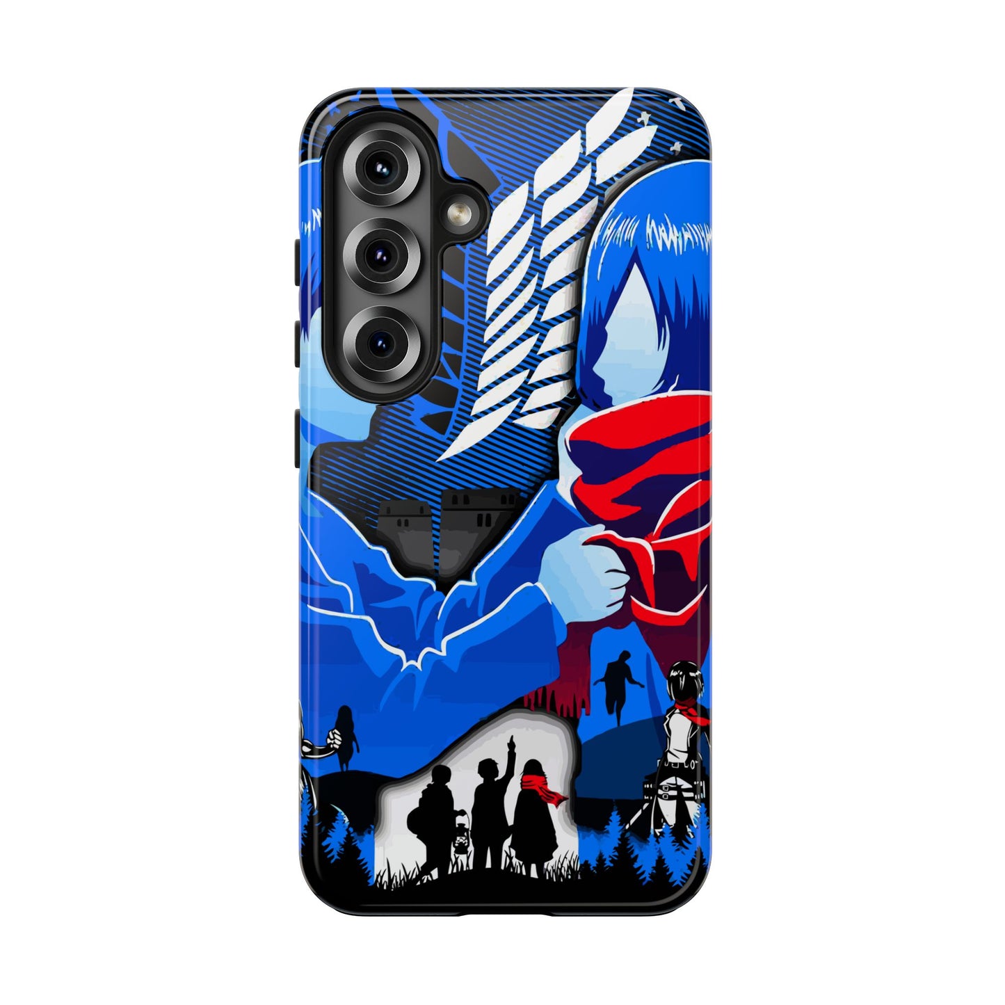 Mikasa x Eren Double Layered Phone Case | Attack on Titan-Inspired Protective Anime Case