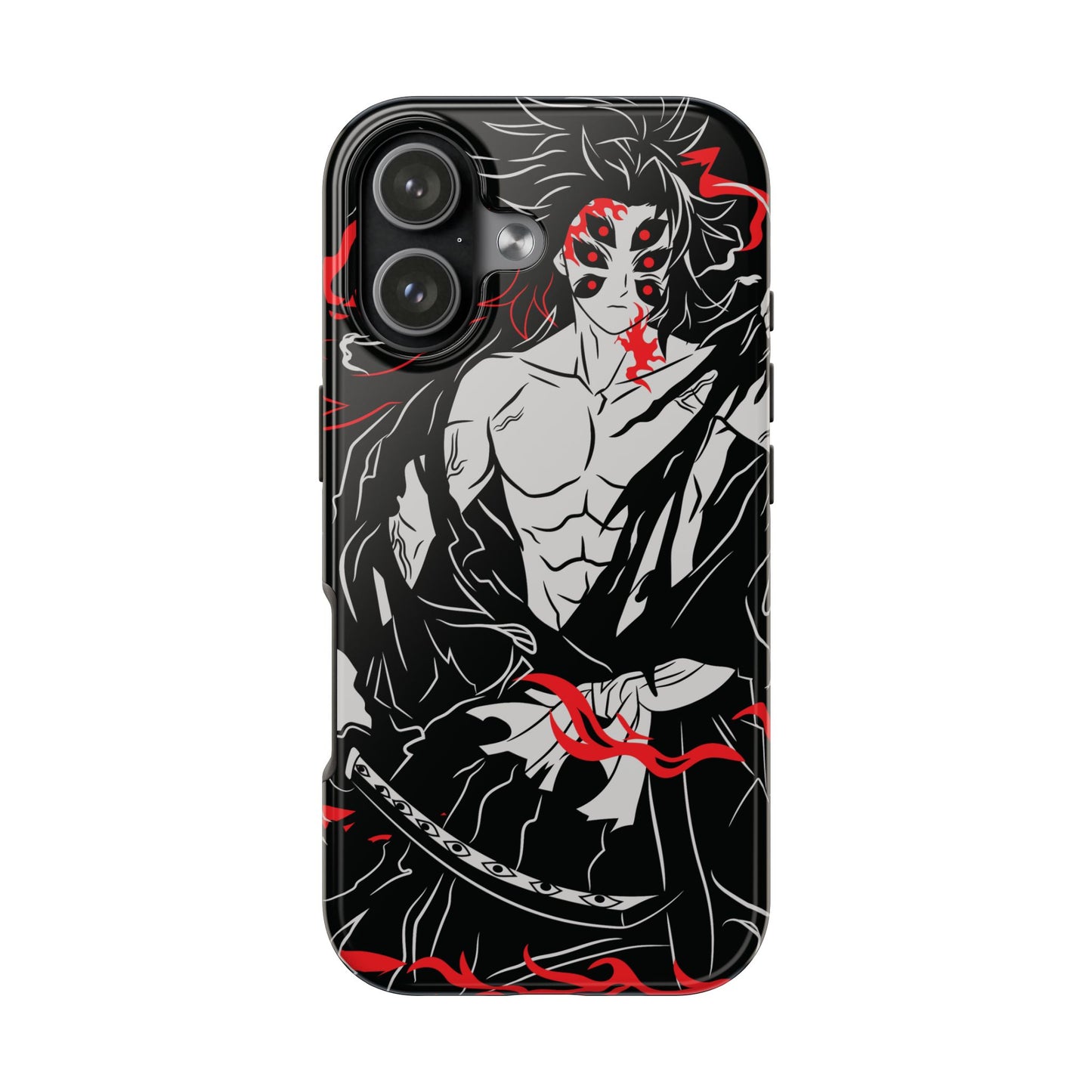 Kokushibo Crimson Aura Phone Case | Upper Moon One Demon Slayer Anime Case