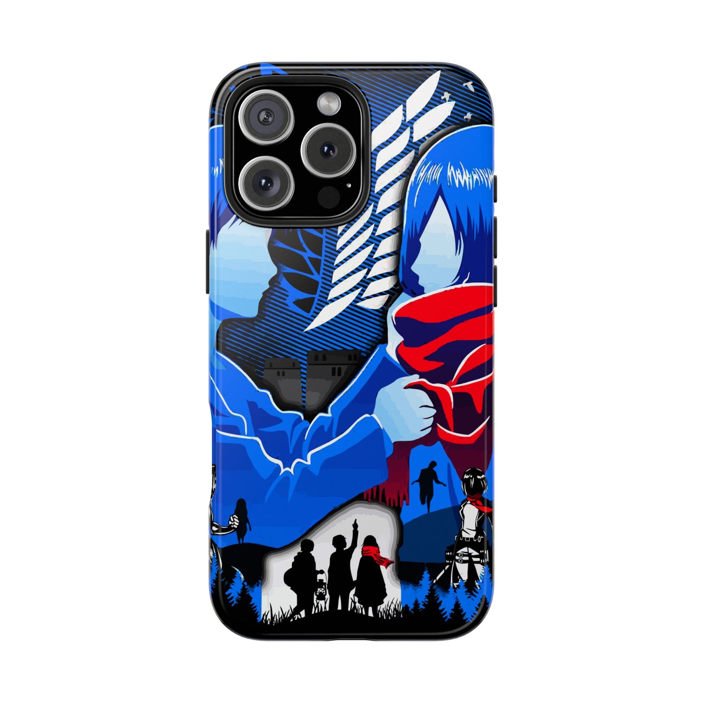 Mikasa x Eren Double Layered Phone Case | Attack on Titan-Inspired Protective Anime Case
