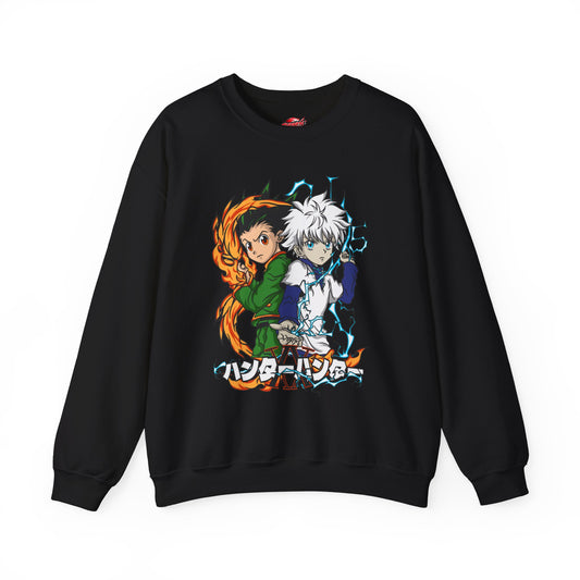 Gon & Killua Duo Unisex Heavy Blend Crewneck Sweatshirt Anime-Inspired Streetwear