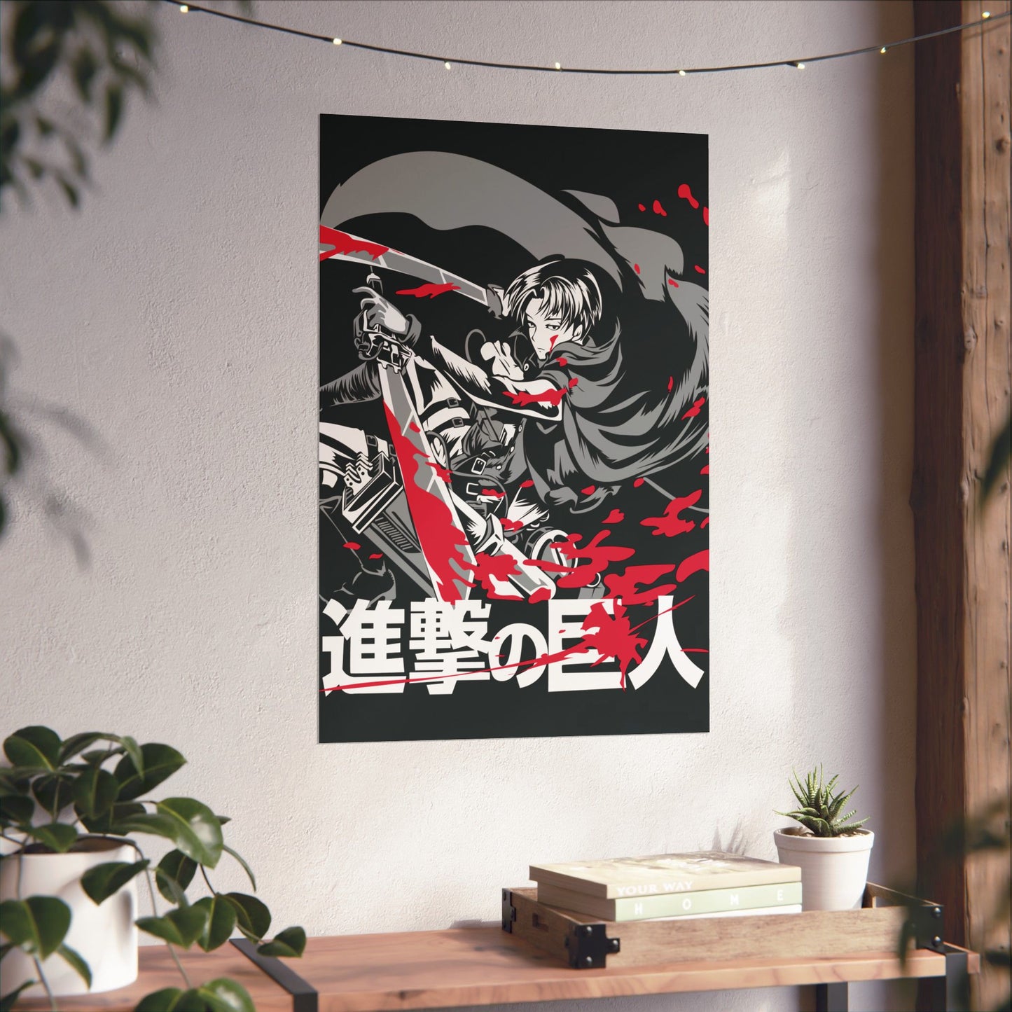 Levi Ackerman Bloodstained Matte Vertical Poster | Attack on Titan Anime Wall Art