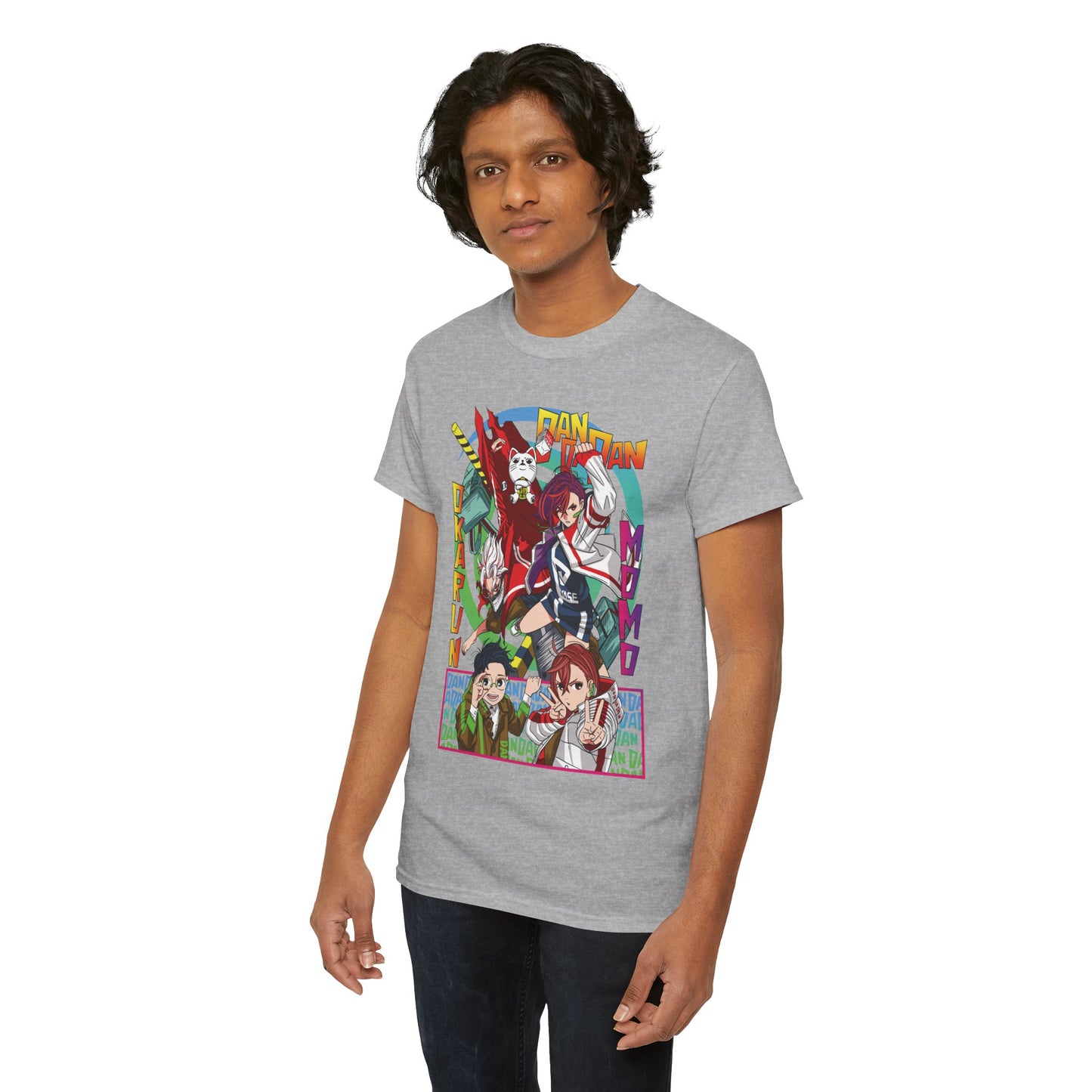 Okarun x Momo Unisex Heavy Cotton T-Shirt | Dandadan Anime Streetwear Tee