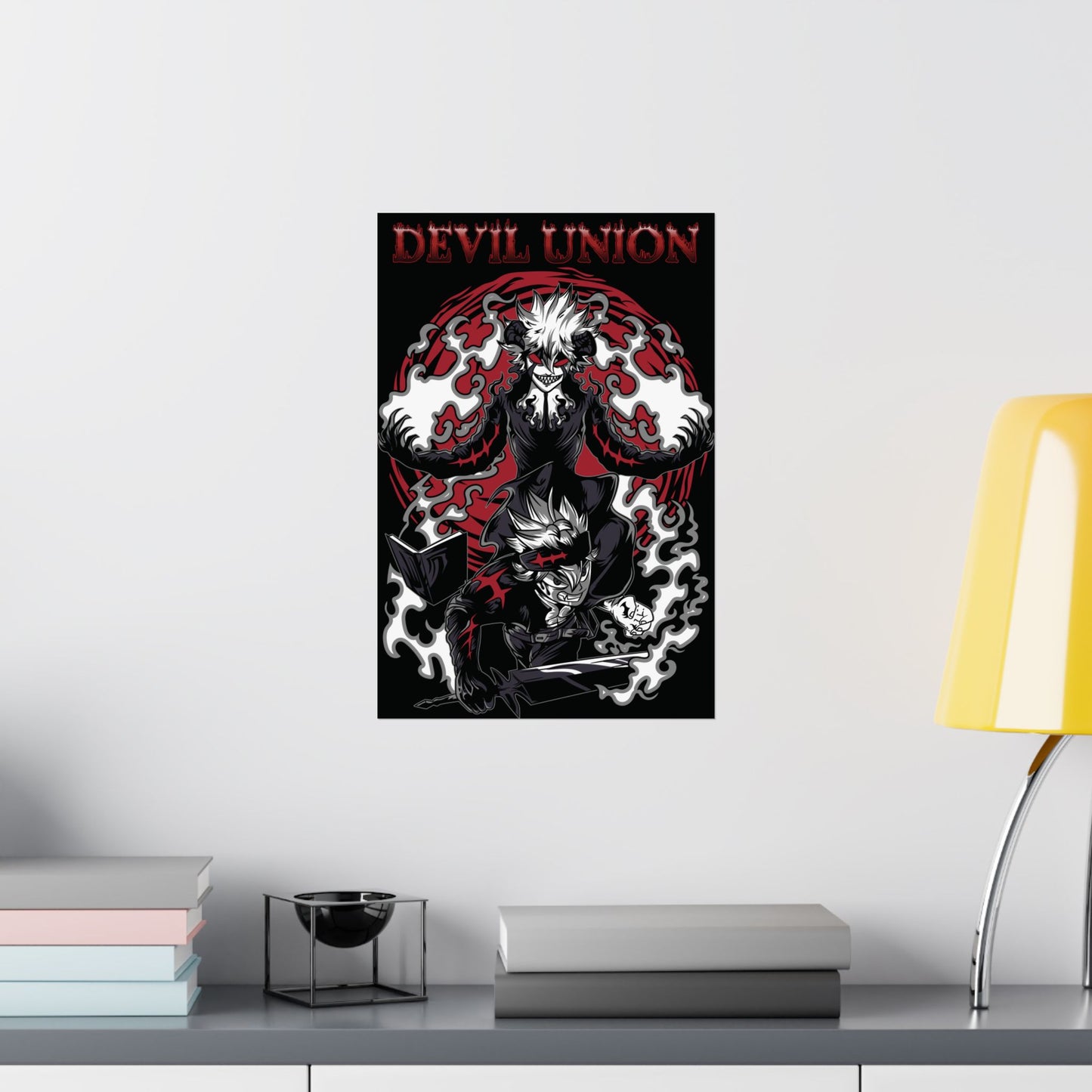 Asta & Liebe Devil Union Matte Vertical Poster | Black Clover Anime Wall Art