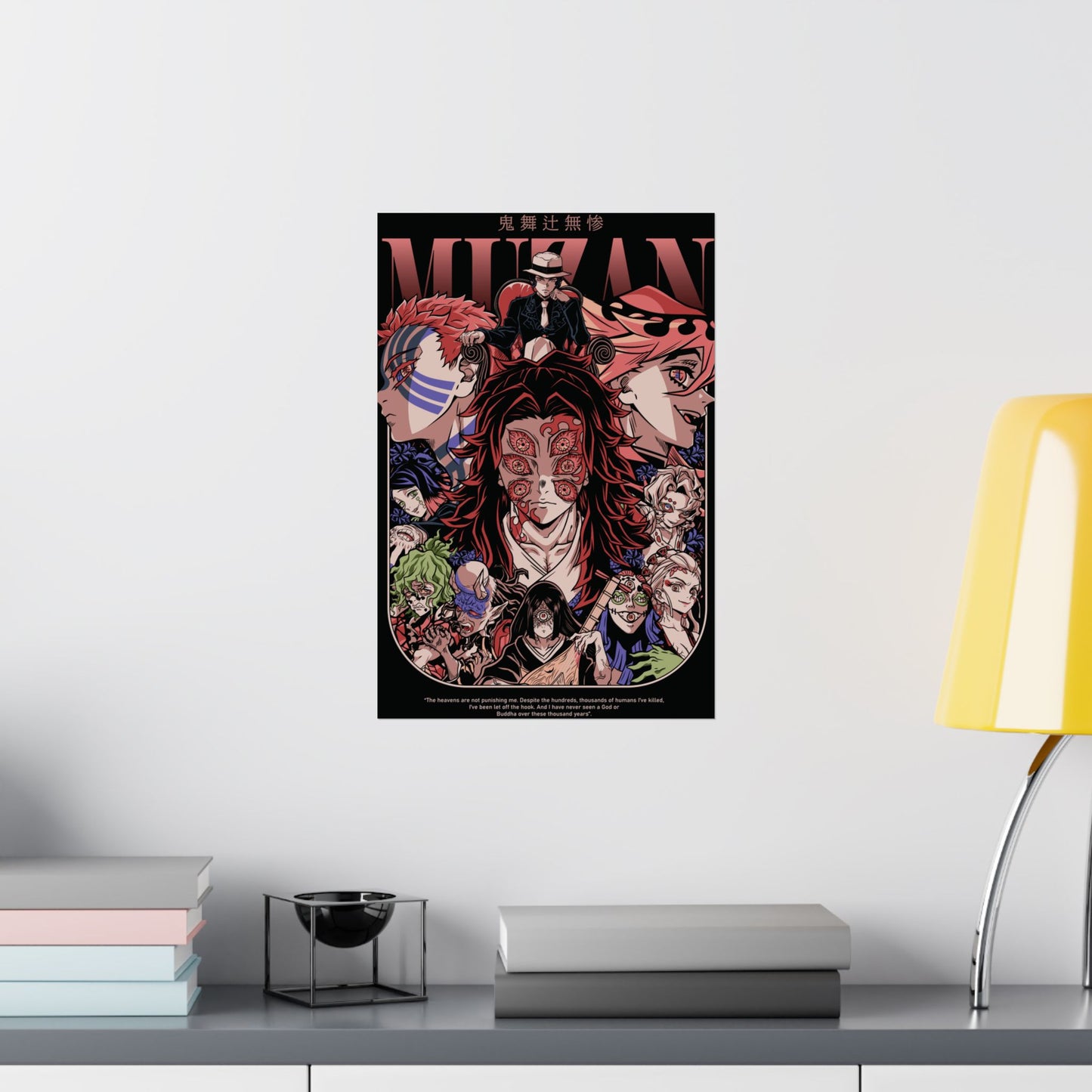Muzan’s Upper Moons Poster | Demon Slayer-Inspired Matte Vertical Wall Art