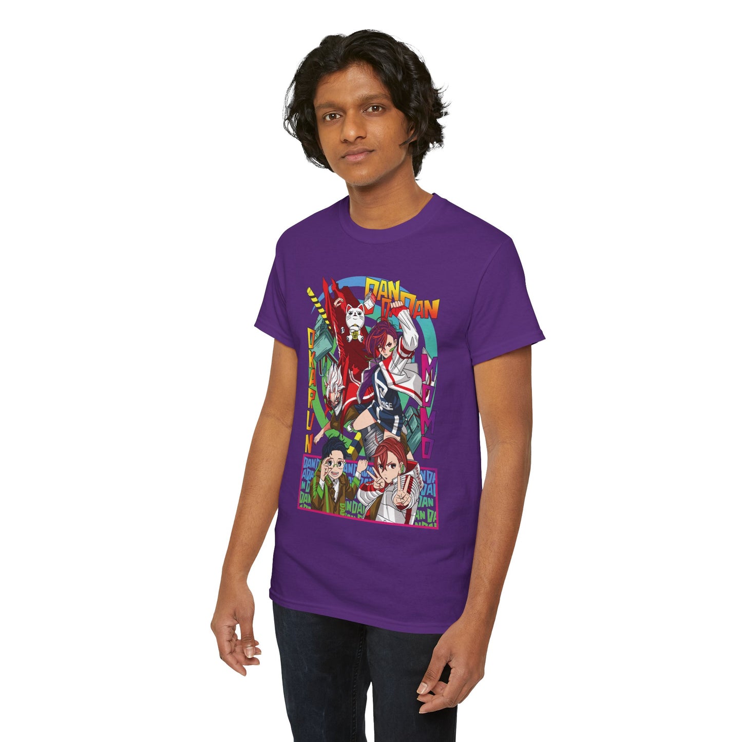 Okarun x Momo Unisex Heavy Cotton T-Shirt | Dandadan Anime Streetwear Tee