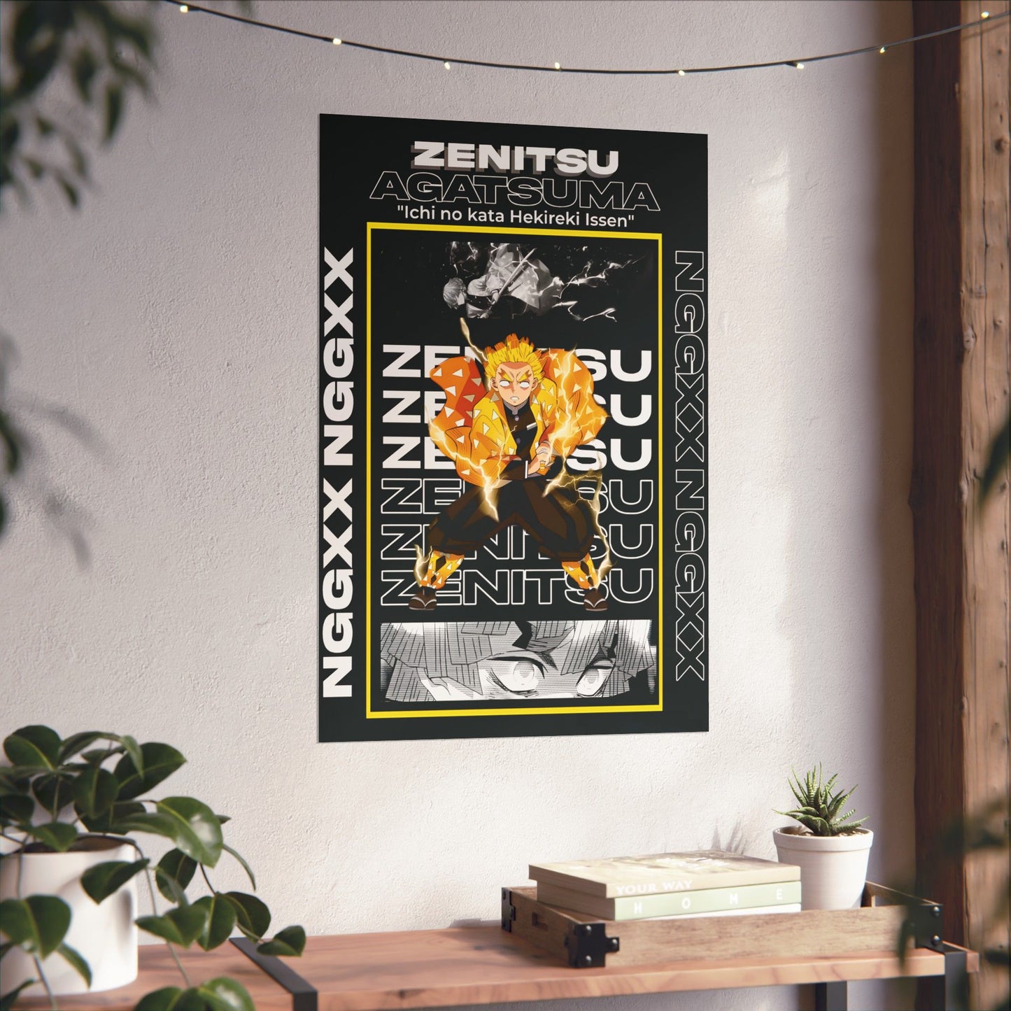 Zenitsu Agatsuma Poster | Thunder Breathing First Form Wall Art