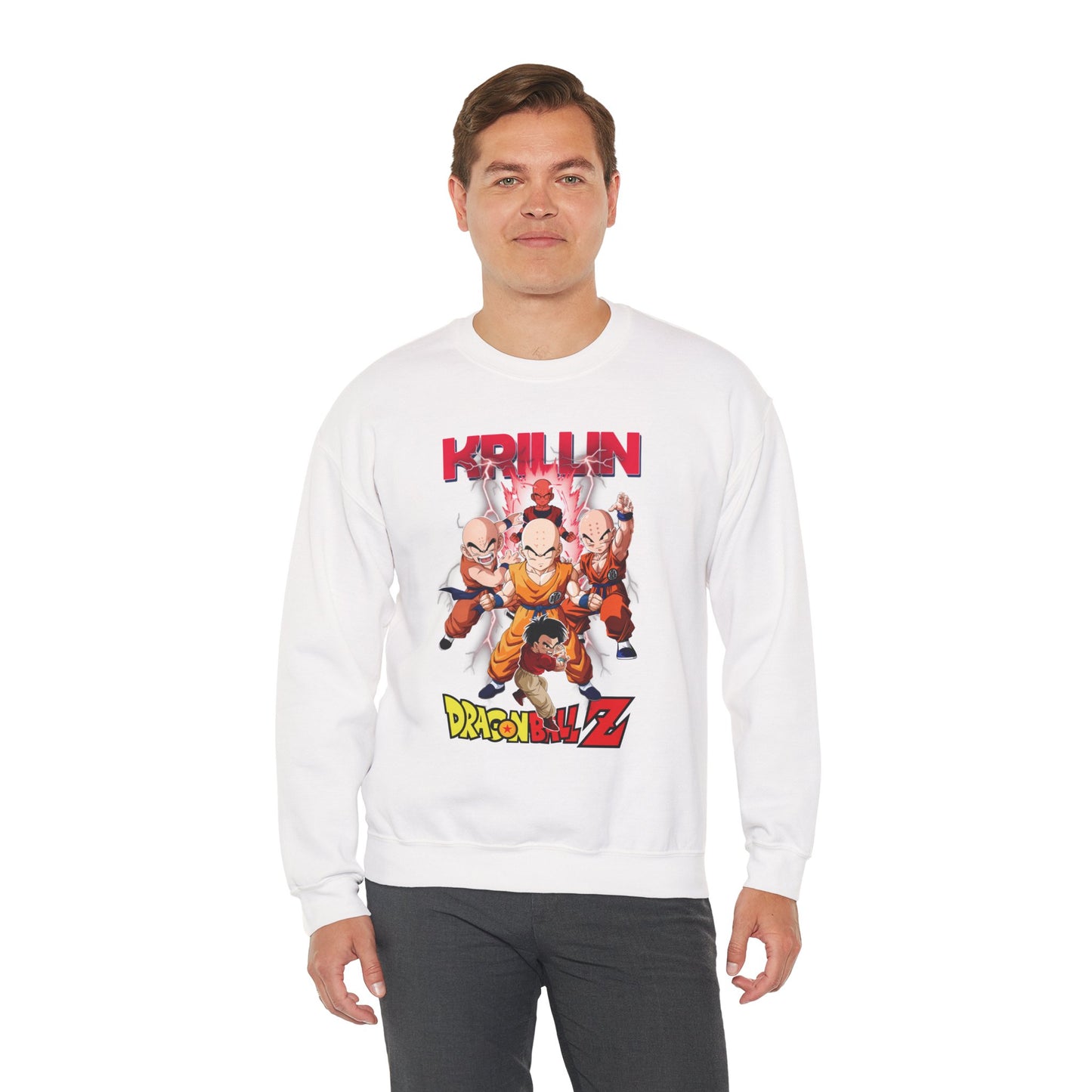 Krillin “Earth’s Strongest” Unisex Heavy Crewneck | Dragon Ball Z Streetwear Sweatshirt