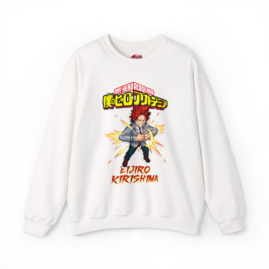 Eijiro Kirishima Unisex Heavy Blend Crewneck | Anime-Inspired Sweatshirt | Red Riot Streetwear Pullover