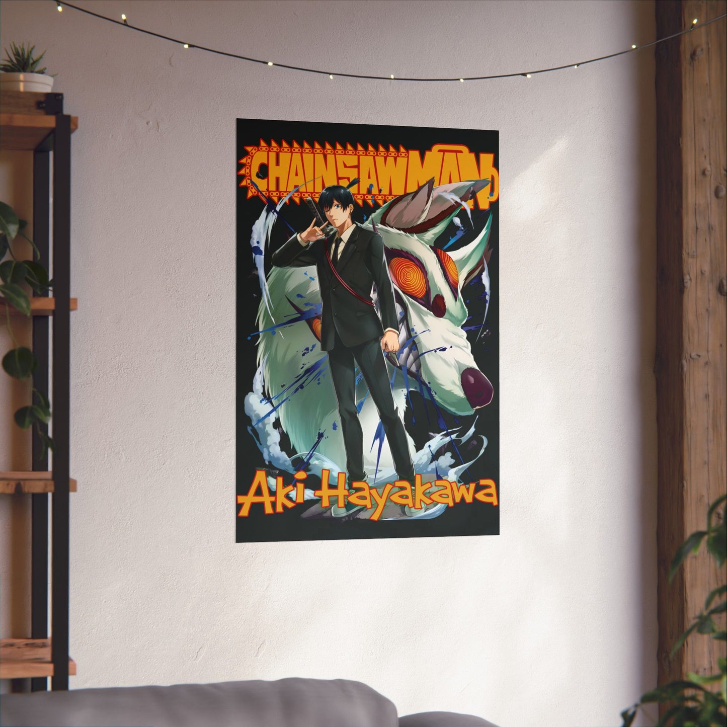 Aki x Fox Devil Matte Vertical Poster | Chainsaw Man Wall Art