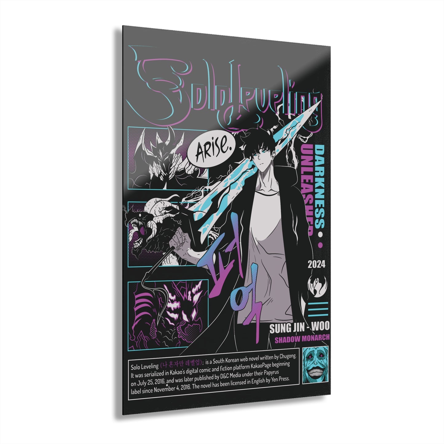 Solo Leveling Darkness Unleashed Acrylic Print