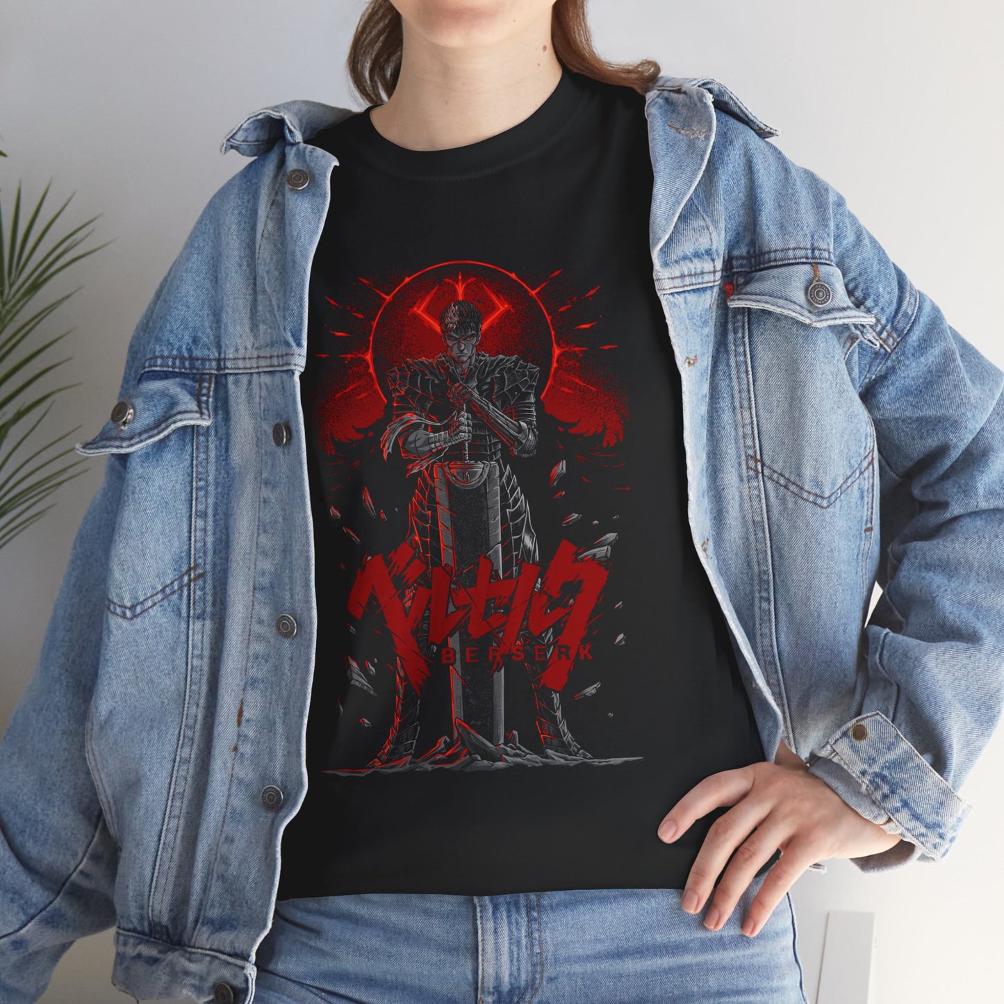 Berserk Unisex Heavy Cotton T-Shirt | Dark Anime Streetwear Tee