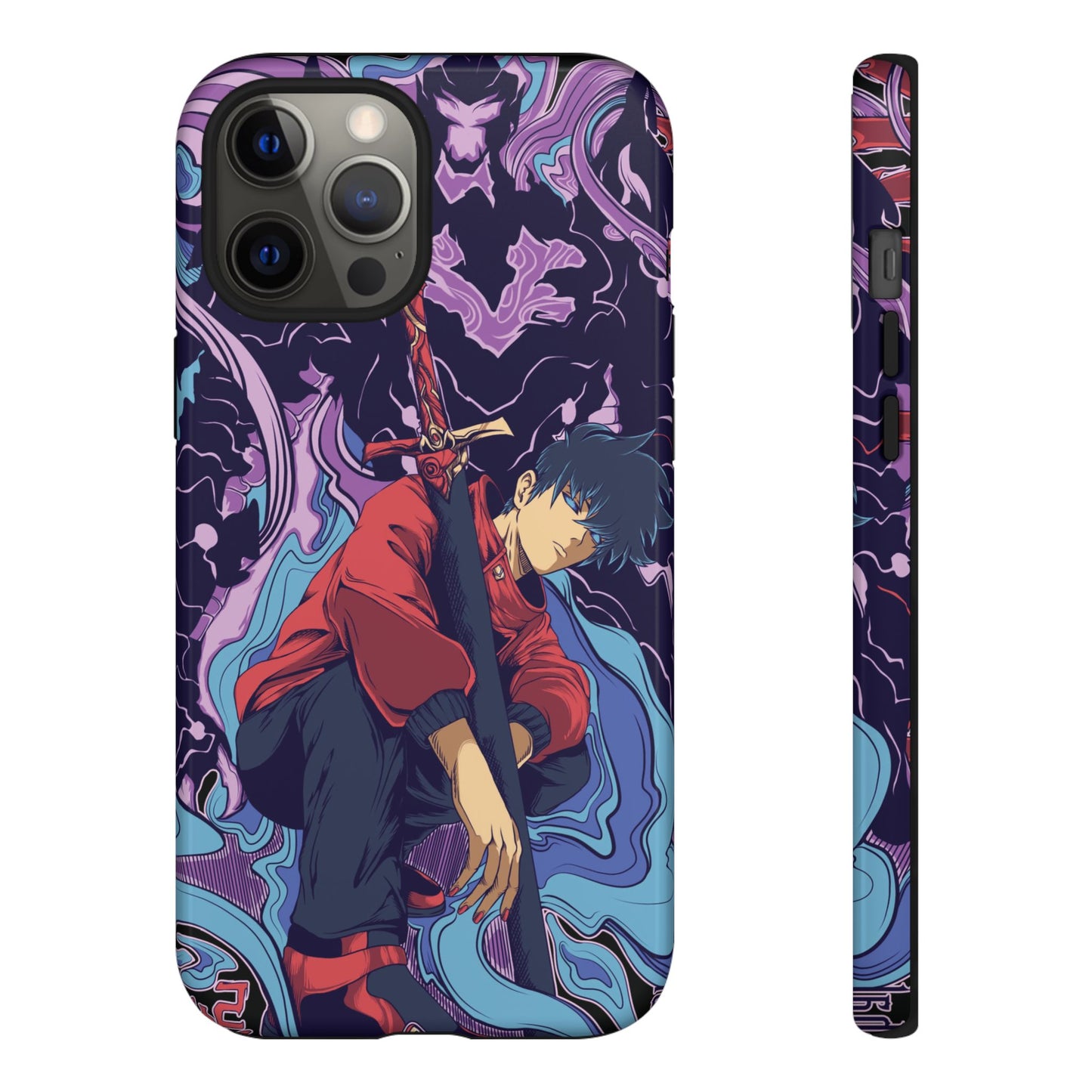 Sung Drip-Woo Double Layered Phone Case | Shadow Monarch Anime-Inspired Protective Case for iPhone & Samsung | Funny Anime Phone Cover