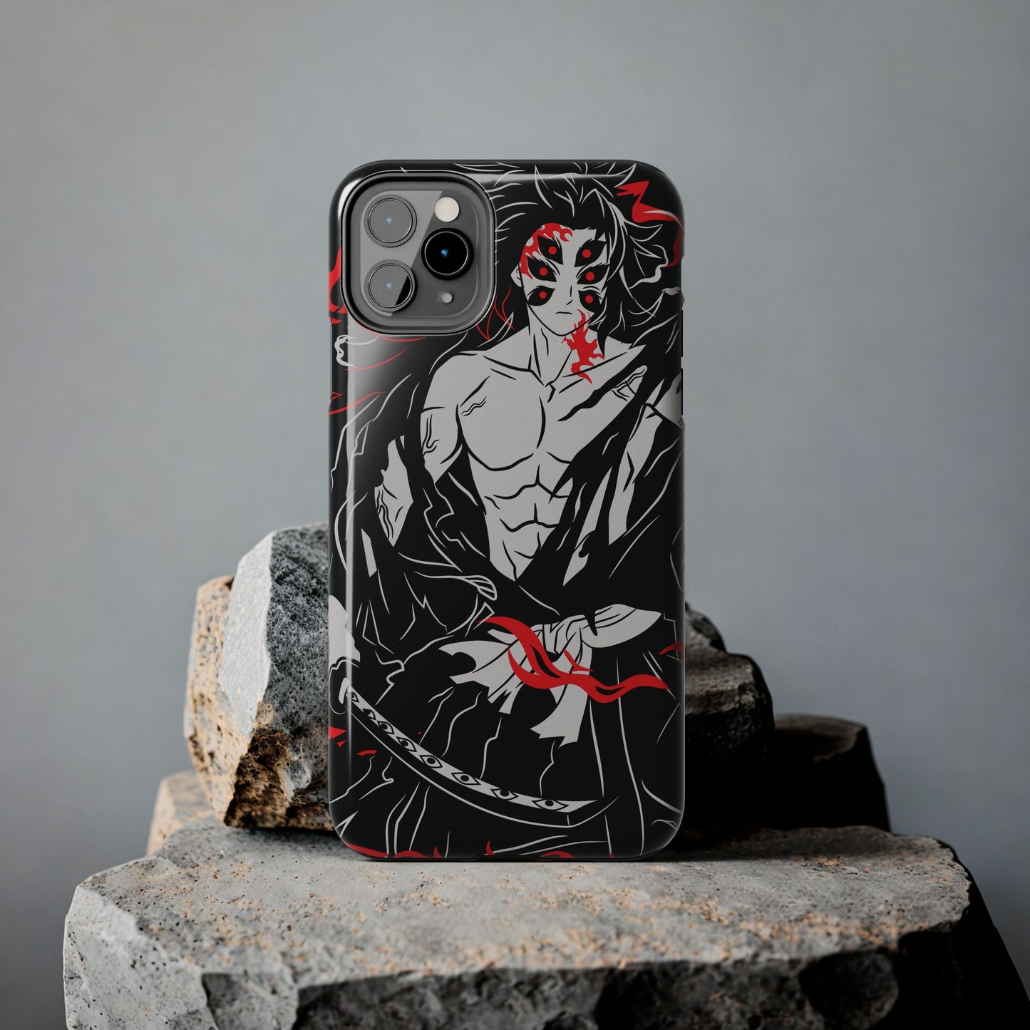 Kokushibo Crimson Aura Phone Case | Upper Moon One Demon Slayer Anime Case