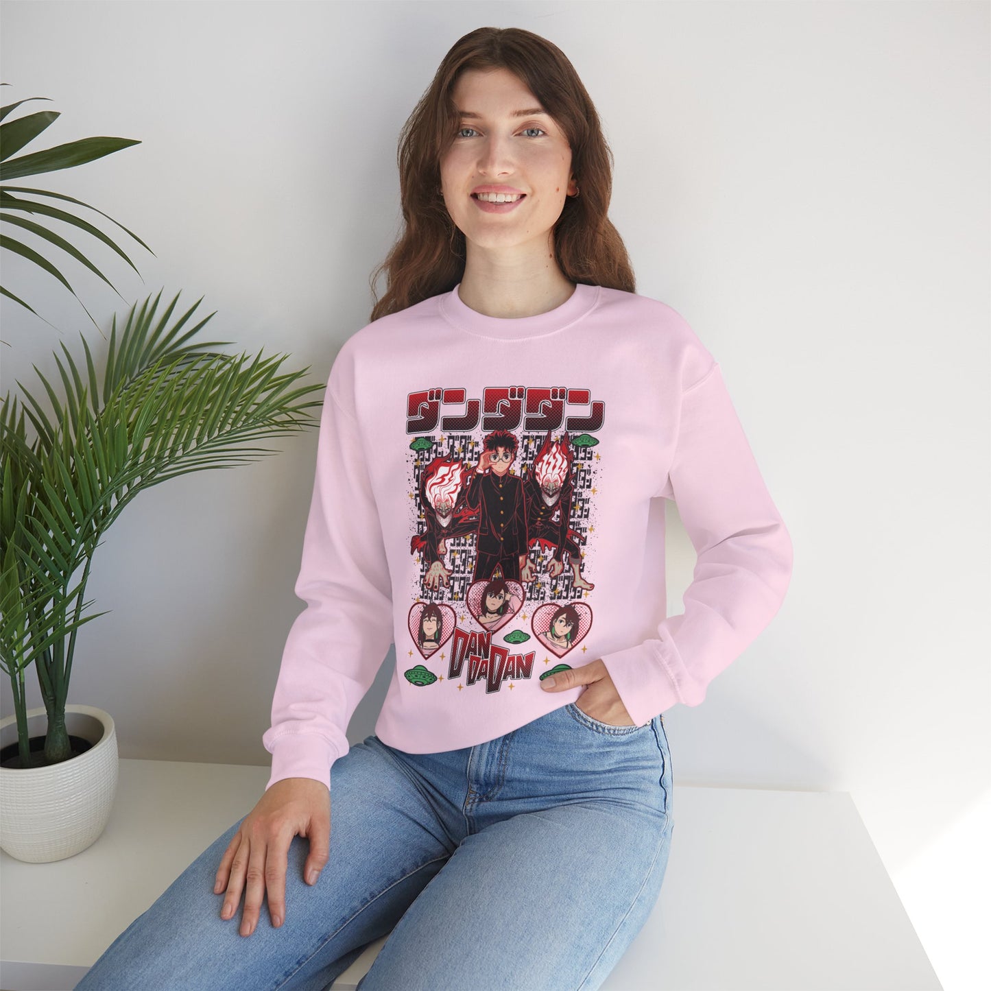 Okarun x Momo II Unisex Heavy Crewneck | Dandadan Streetwear Sweatshirt