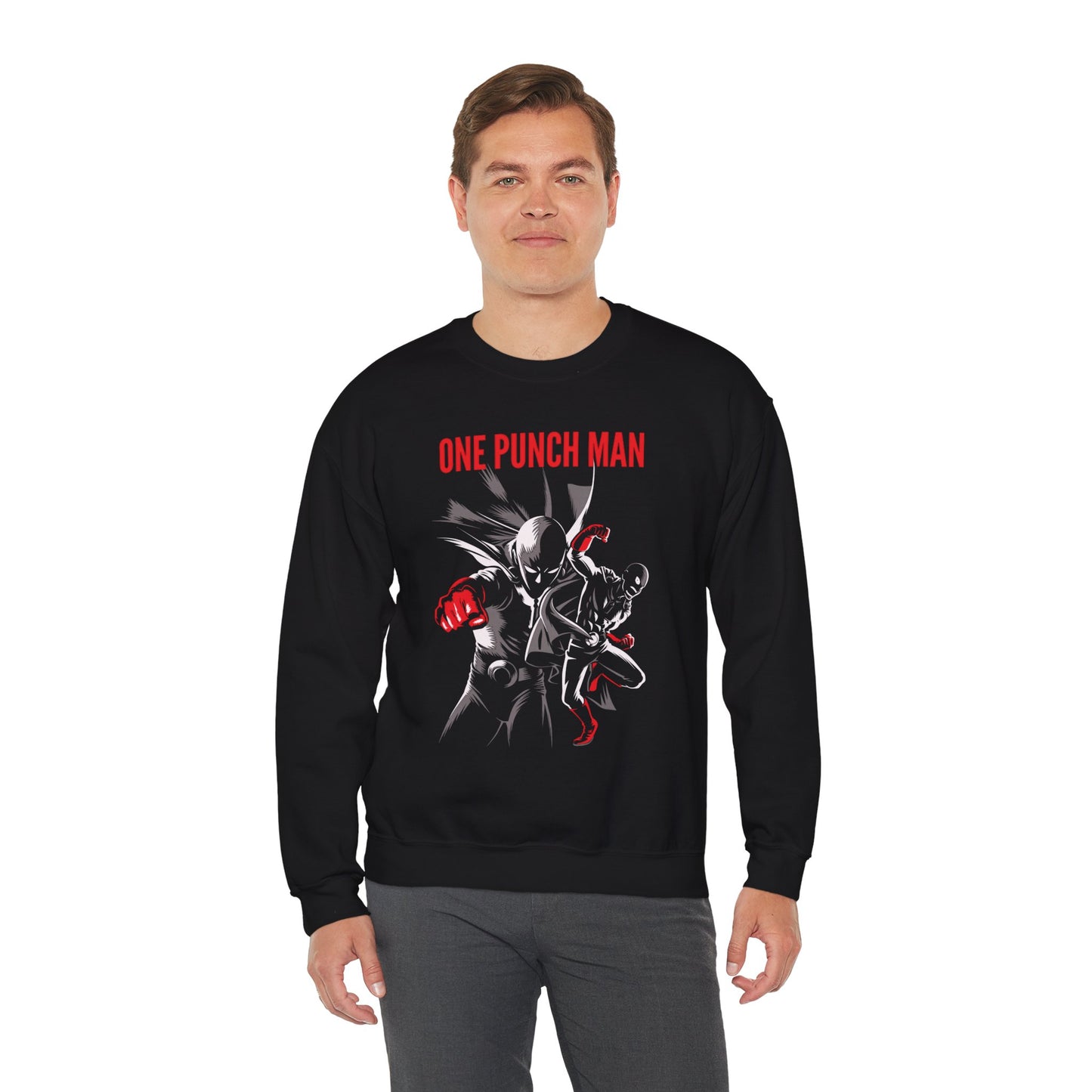 Saitama Serious Punch Unisex Heavy Blend Crewneck Sweatshirt