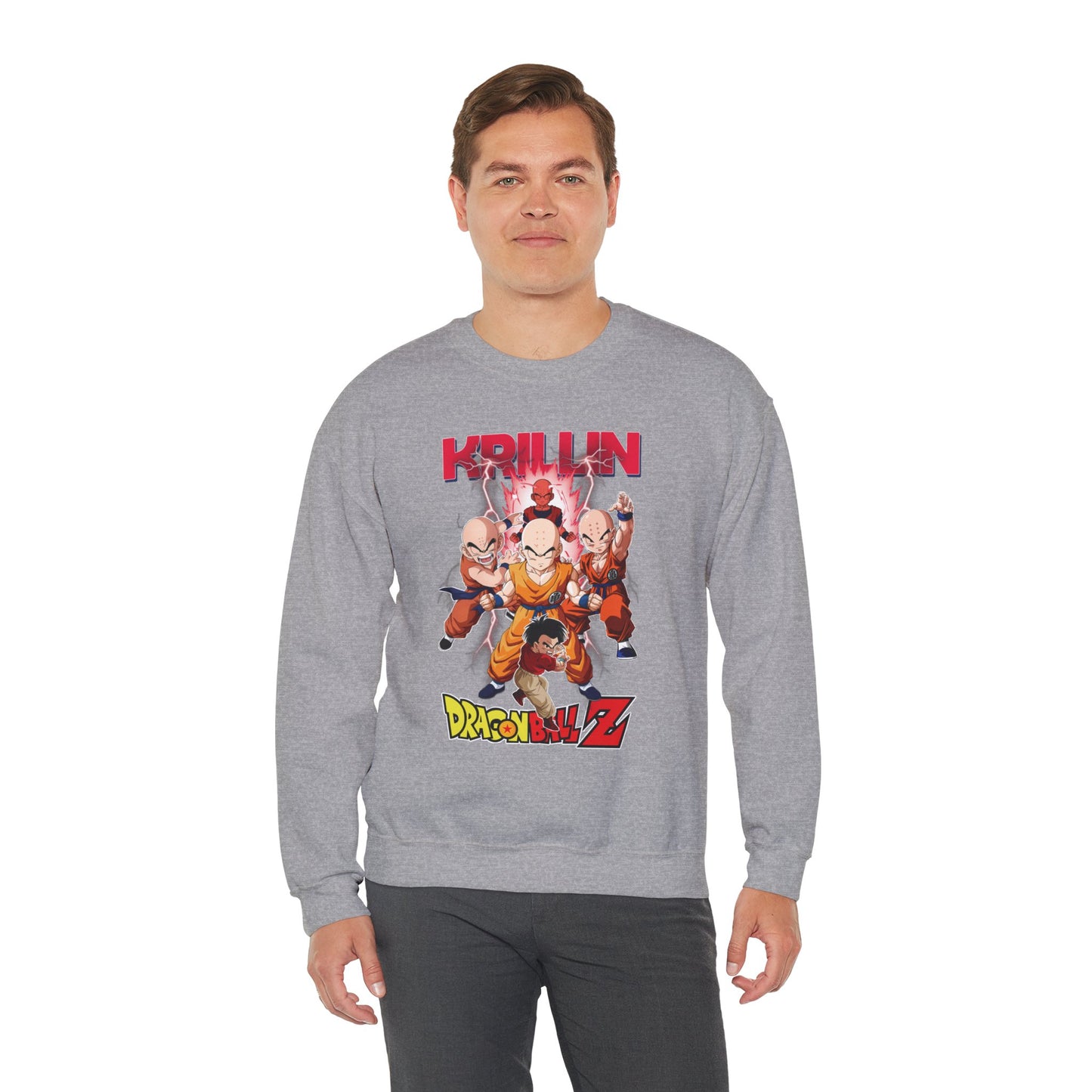 Krillin “Earth’s Strongest” Unisex Heavy Crewneck | Dragon Ball Z Streetwear Sweatshirt