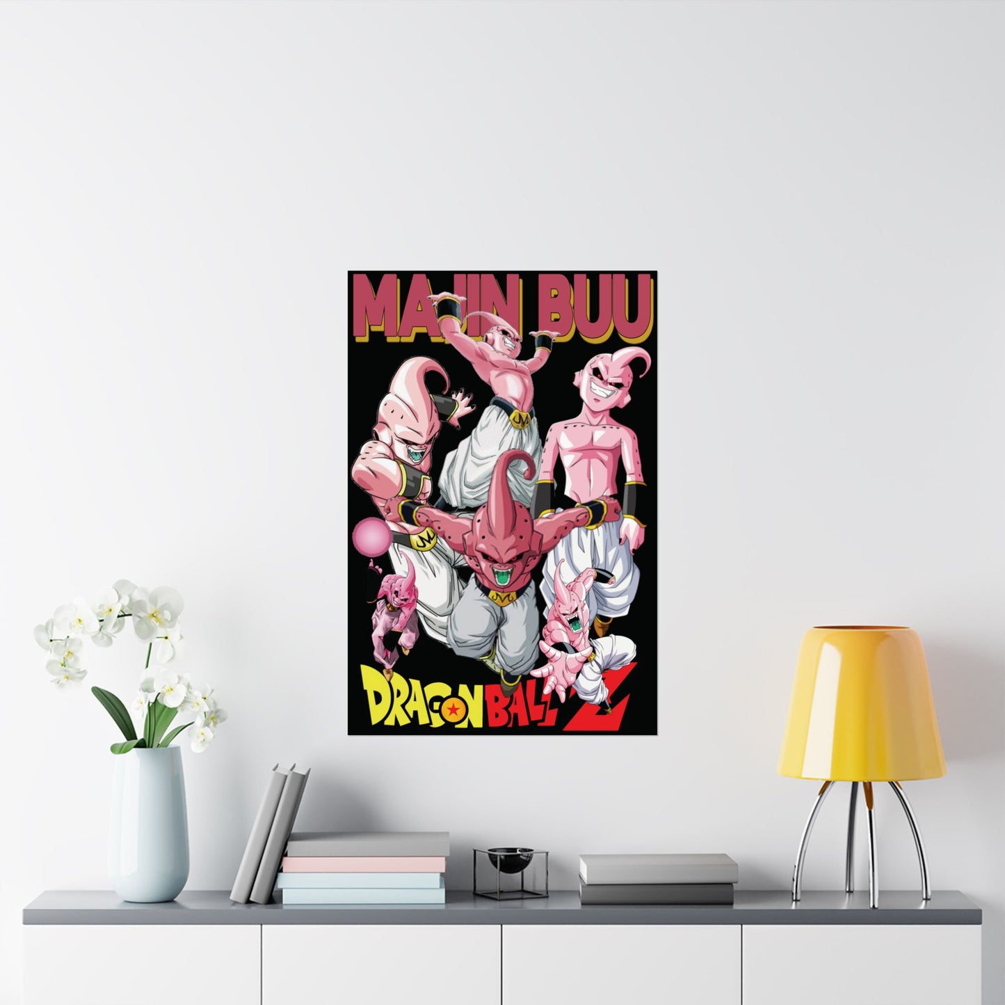 Majin Buu Matte Vertical Poster | Dragon Ball Z-Inspired Anime Wall Art