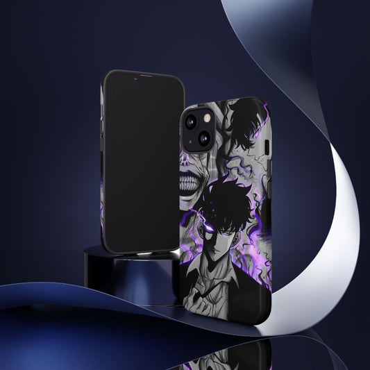 Sung Jinwoo vs Statue of God VII Double Layered Phone Case | Anime-Inspired Protective Case | Shadow Monarch iPhone & Samsung Cover