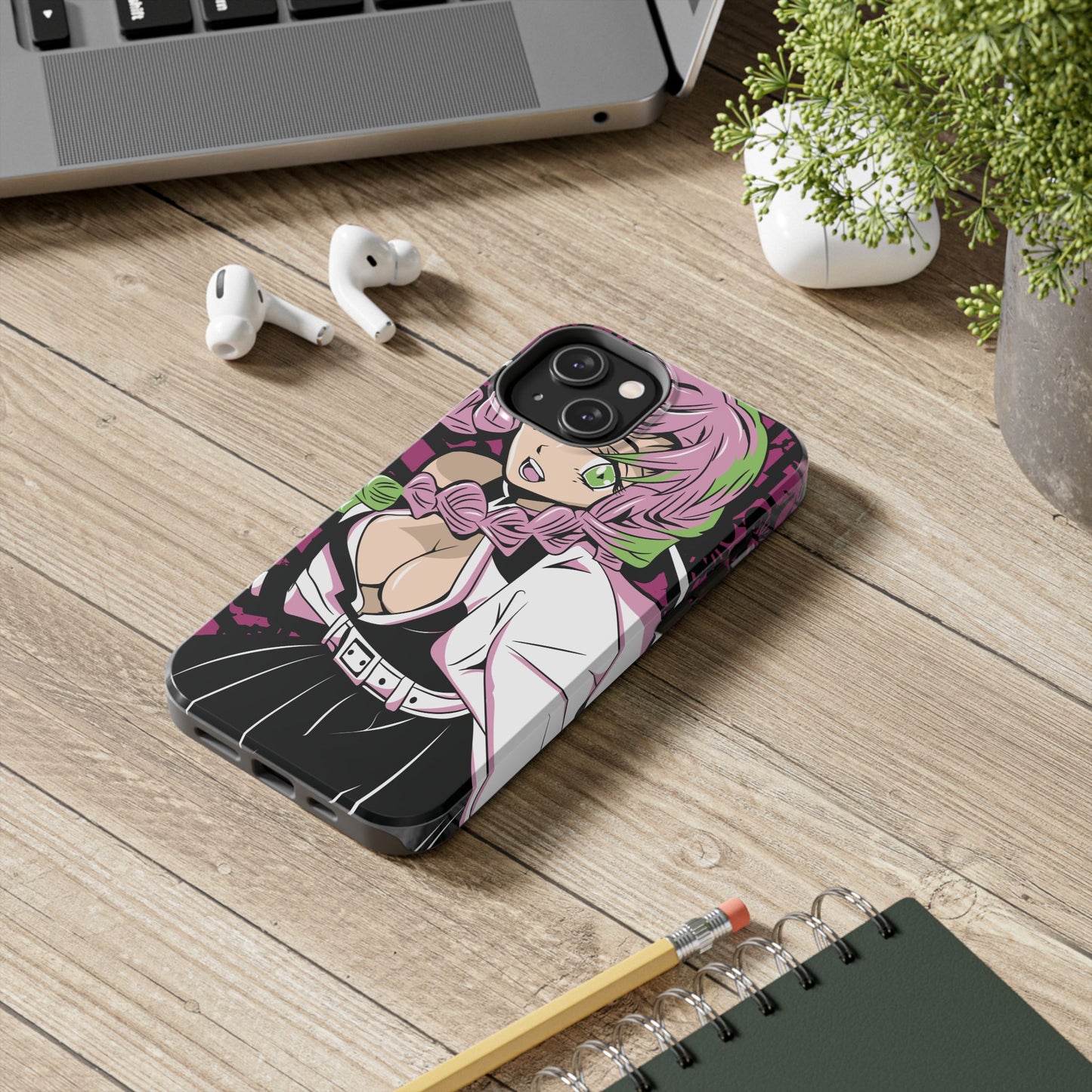 Love Hashira Mitsuri Kanroji Double Layered Phone Case | Demon Slayer-Inspired Anime Case
