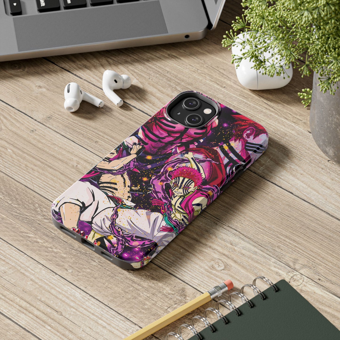 Upper Moon 3 Akaza Phone Case | Demon Slayer Double Layered Protective Case