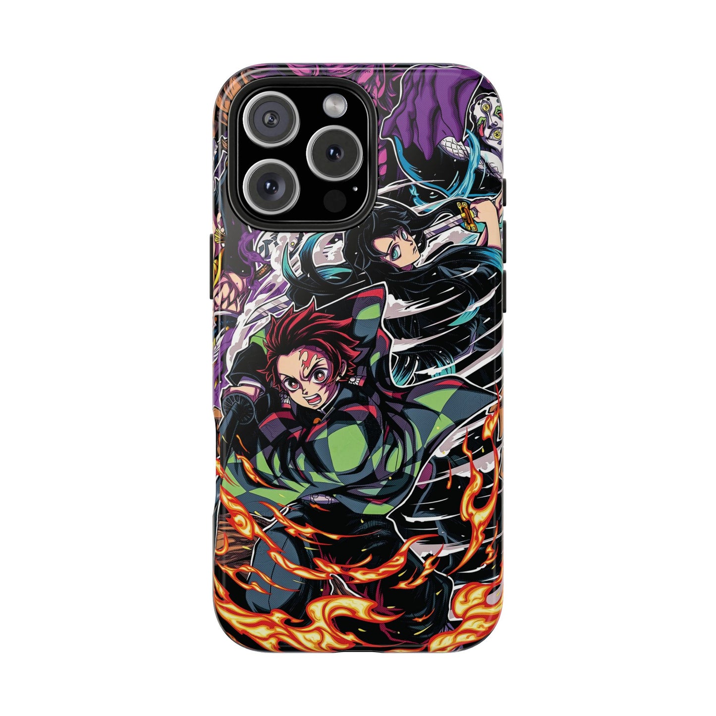 Tanjiro & Muichiro Vs Hantengu Double Layered Phone Case | Demon Slayer-Inspired Anime Case