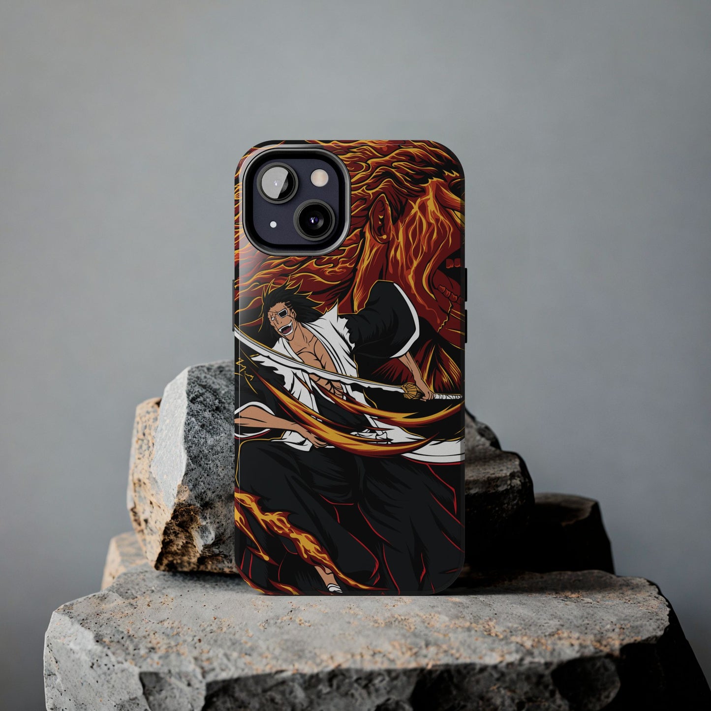 Genryūsai Yamamoto Flame Bankai Double Layered Phone Case | Bleach-Inspired Protective Anime Case