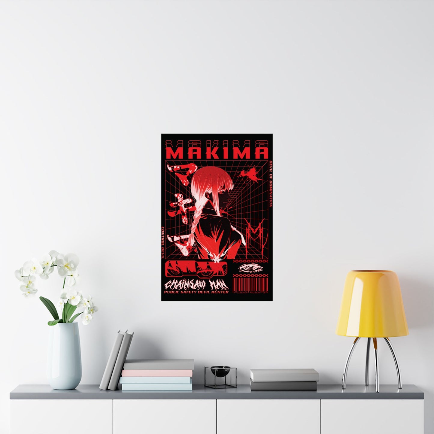 Control Devil Makima III Matte Vertical Poster | Chainsaw Man Wall Art